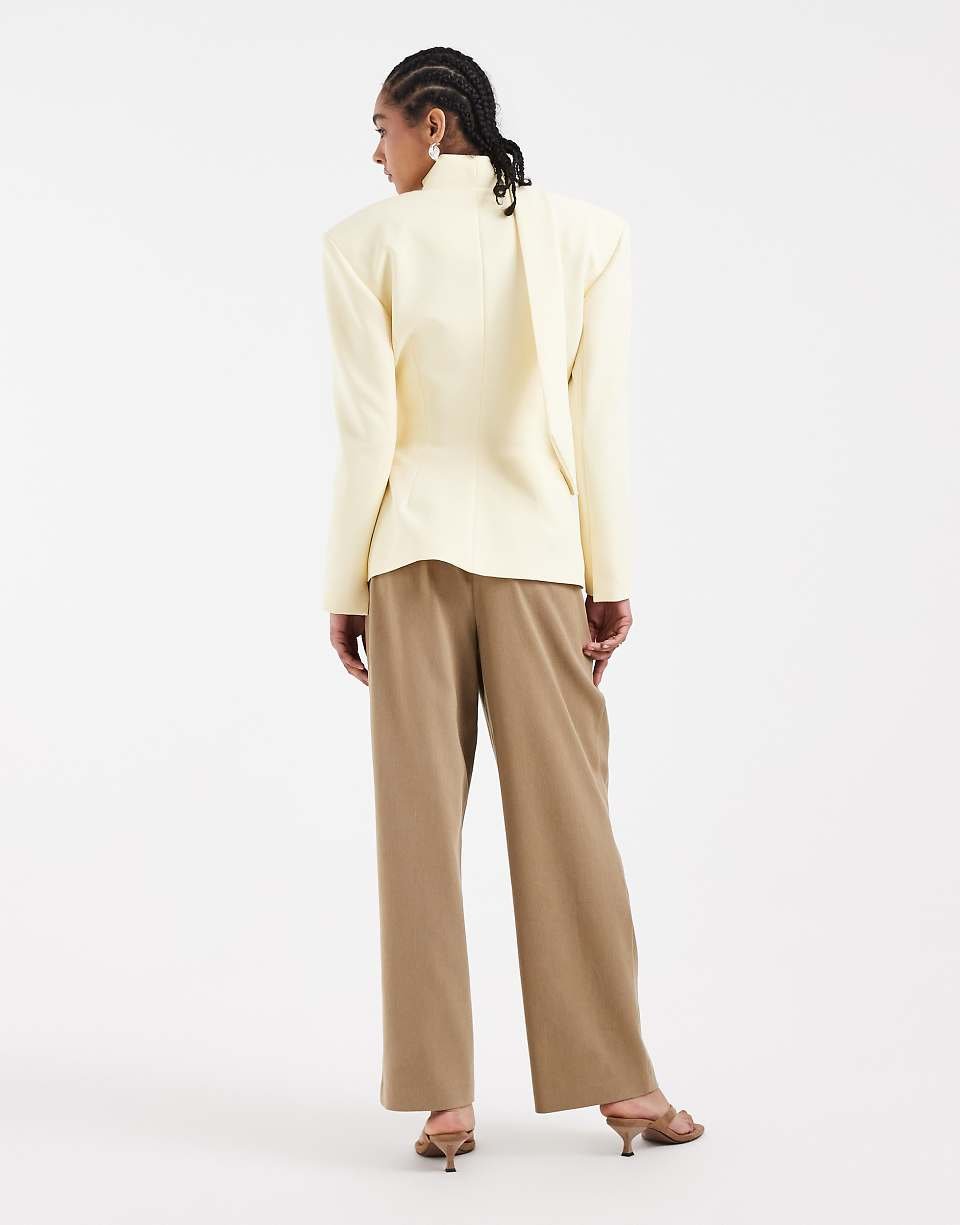 Fitted blazer with scarf detail