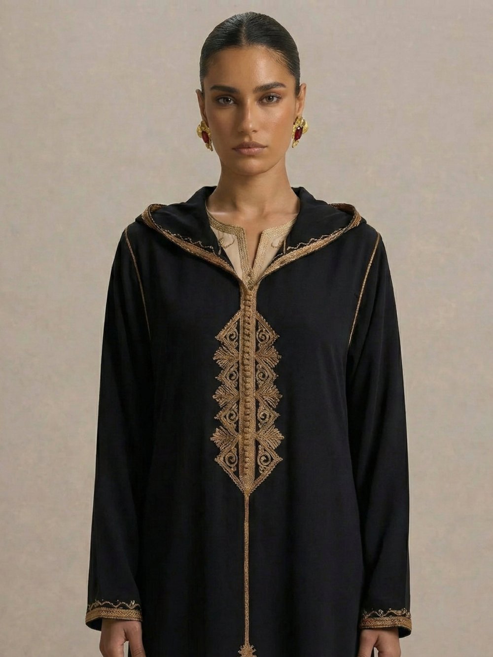 Djellaba deux pièces brodée
