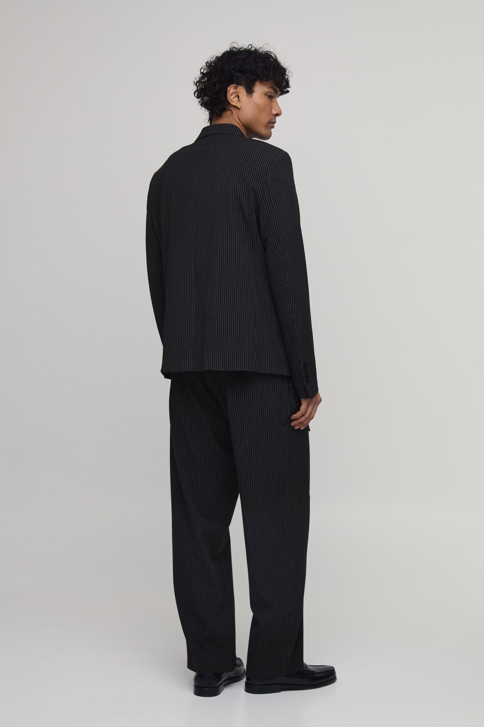 Blazer croisé à rayures tennis et boucle