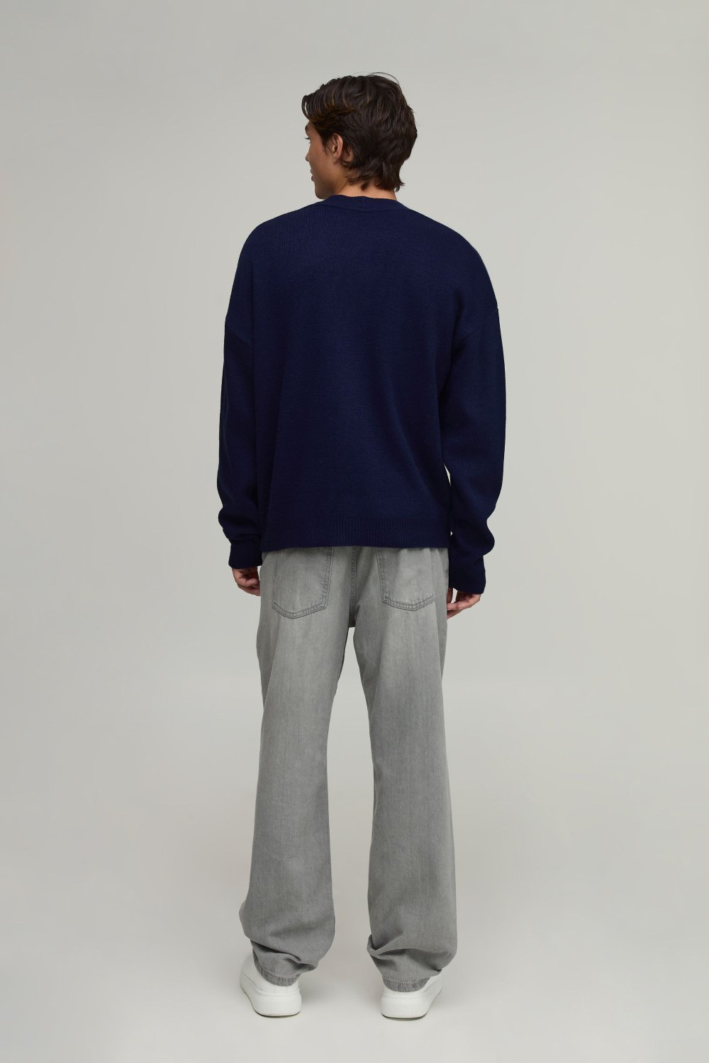 Cardigan triko rteb, bleu marine