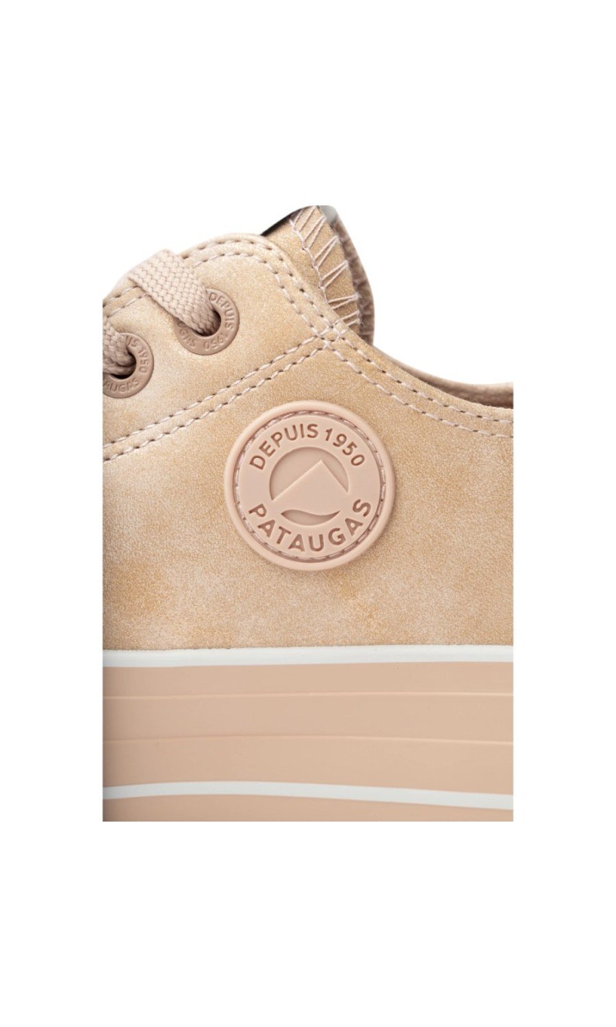 Baskets plateforme chkel suédine beige