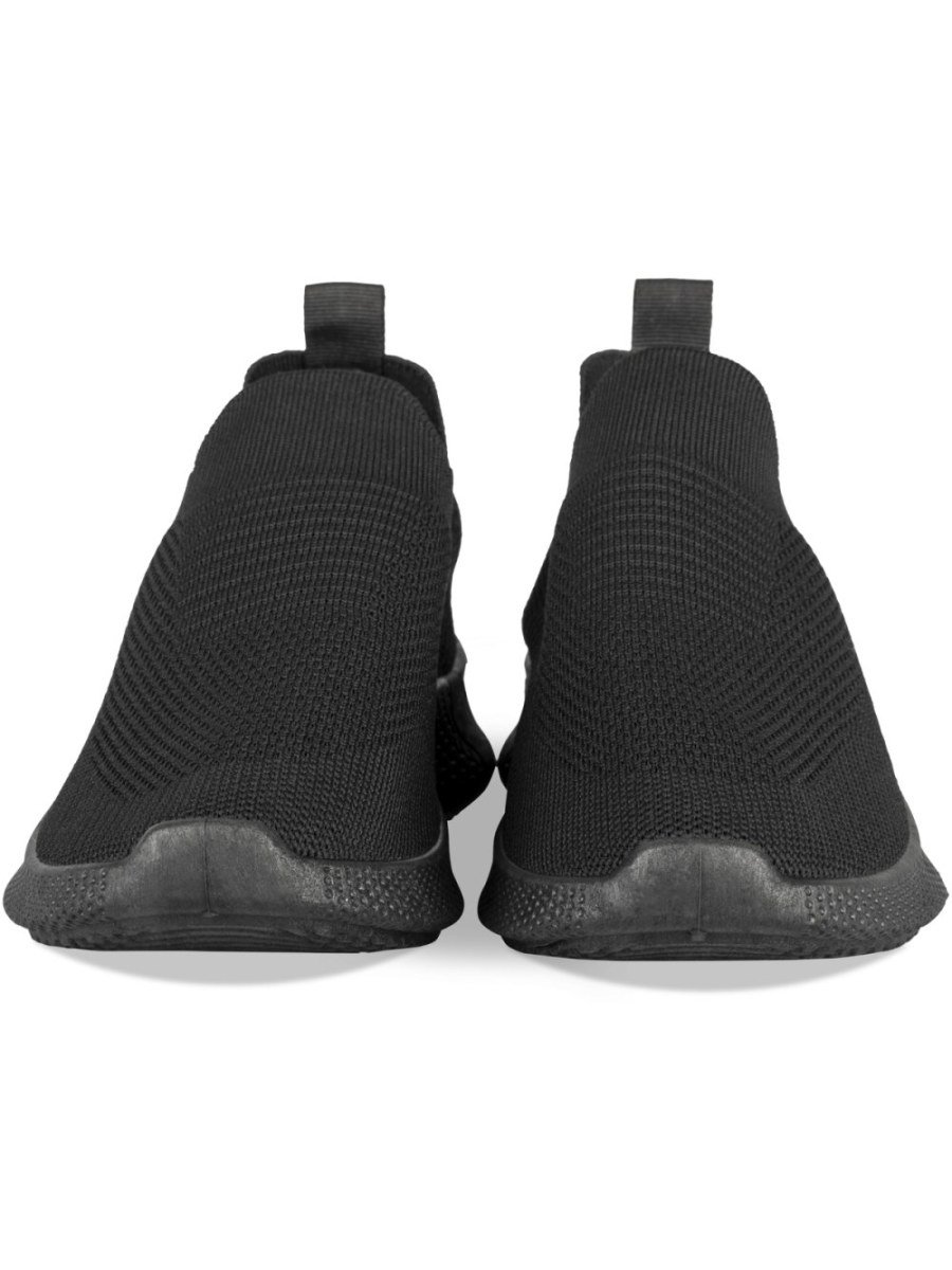Black knit sock sneakers