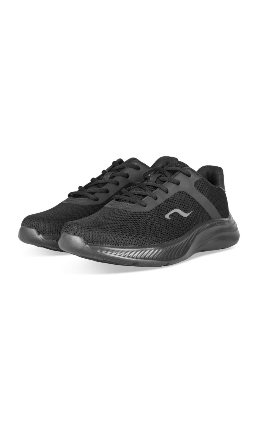 Black mesh running trainers
