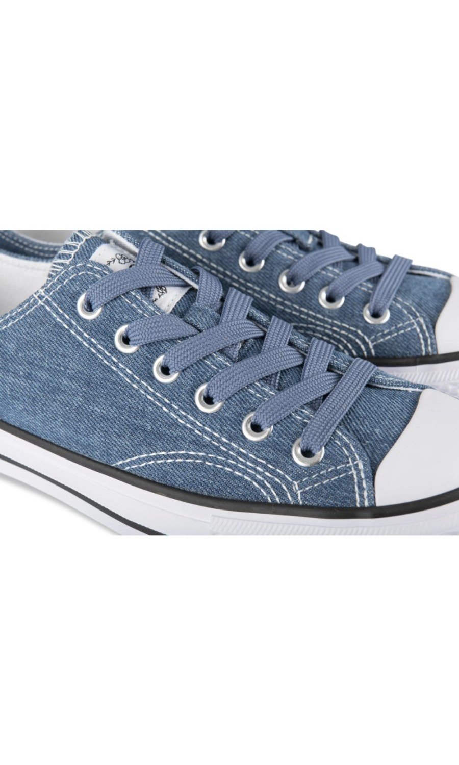 Blue denim canvas sneakers