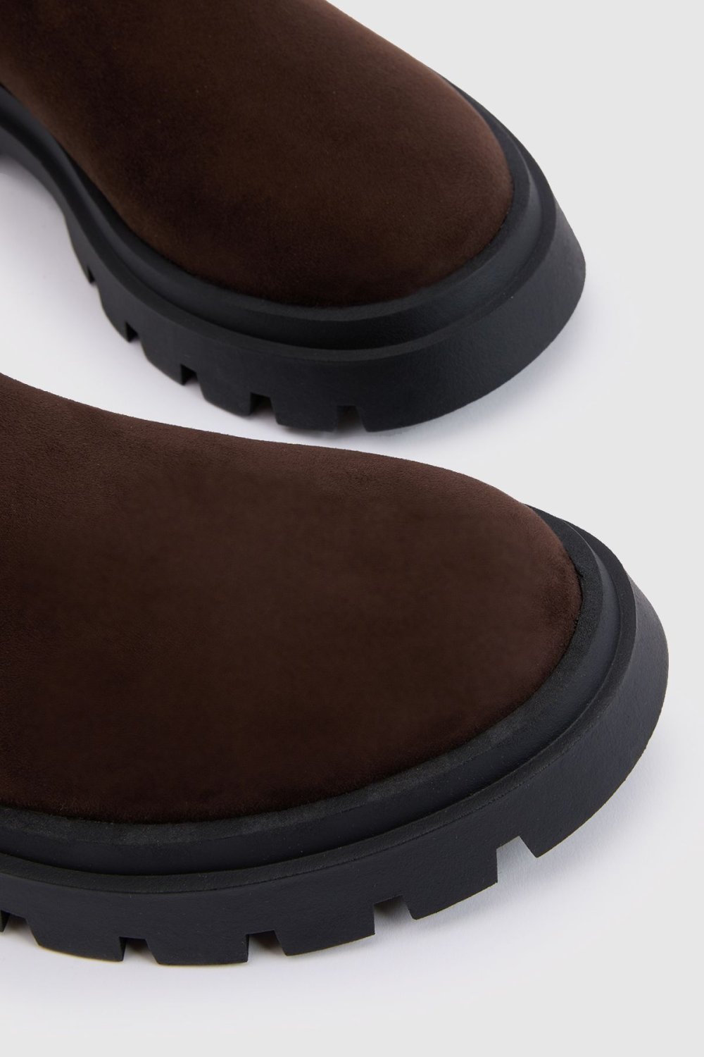 Stretch faux suede Chelsea boots