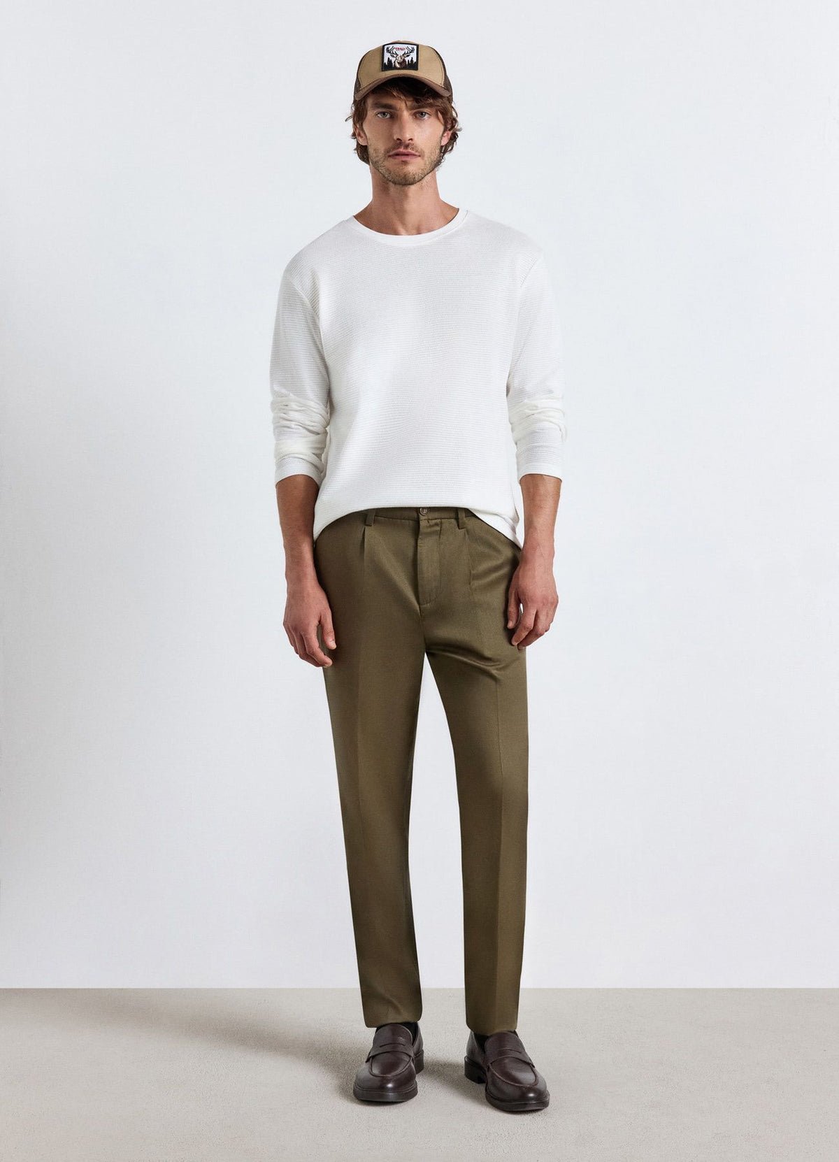 Textured long-sleeve T-shirt