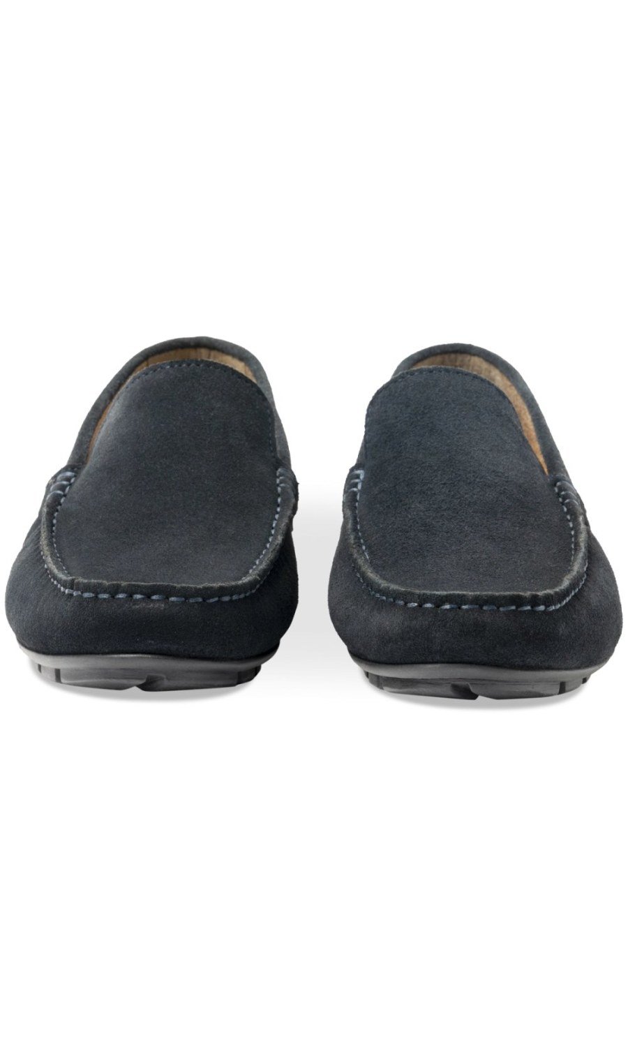 Mocassins de conduite unis bleu marine