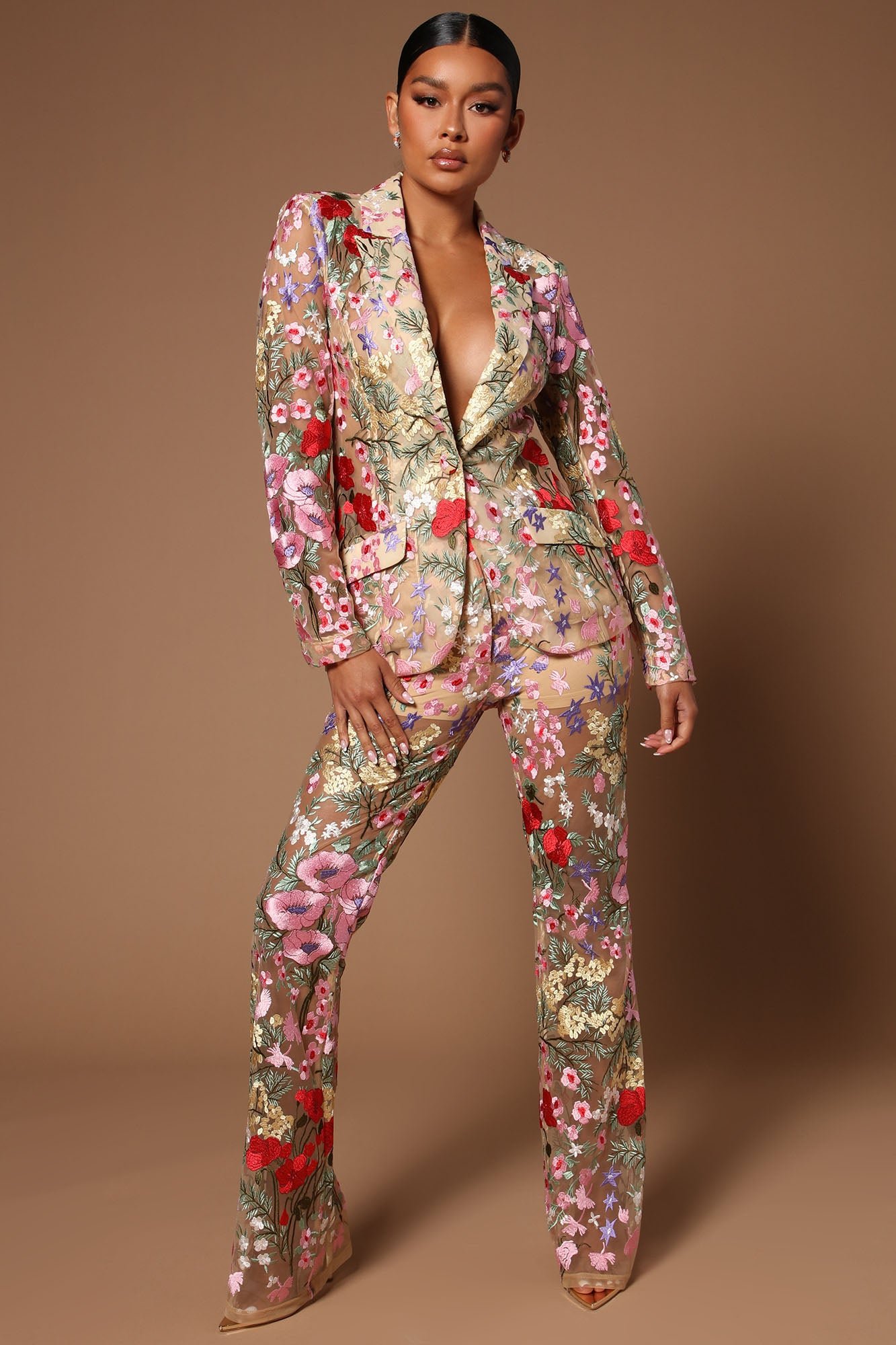 Embroidered Blazer
