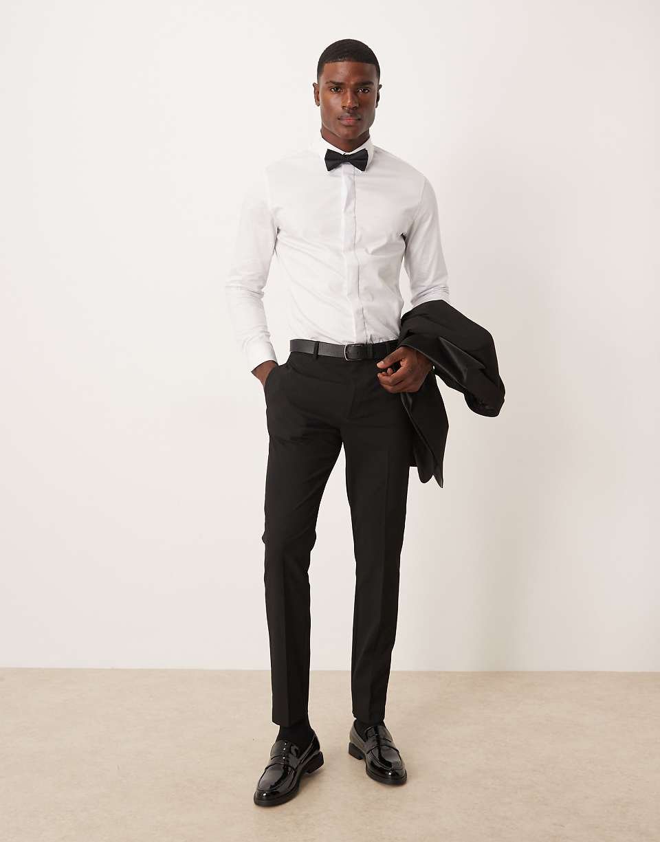 Pantalon de smoking skinny - Noir