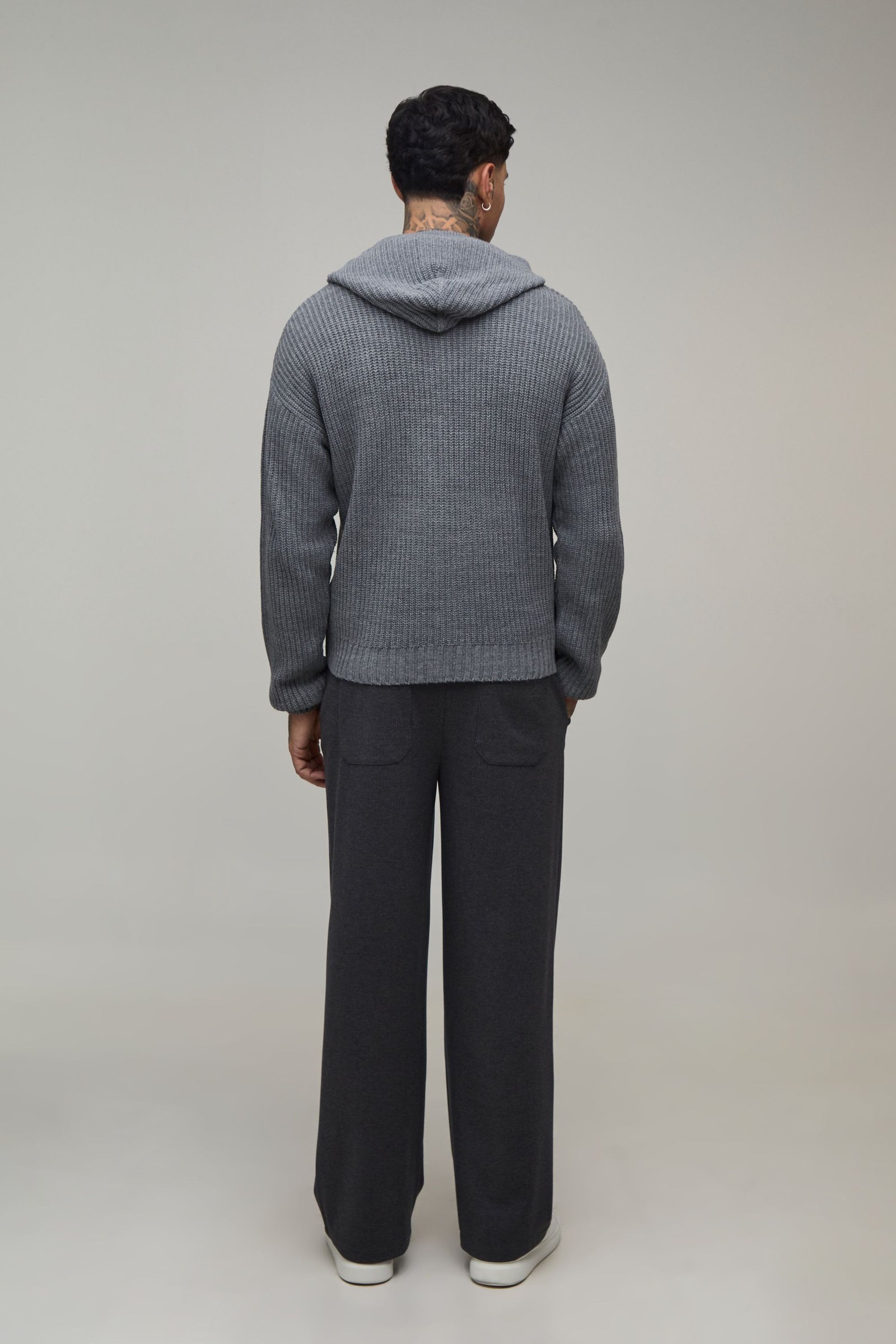 Sweat b capuche oversize triko côtelé - Tall