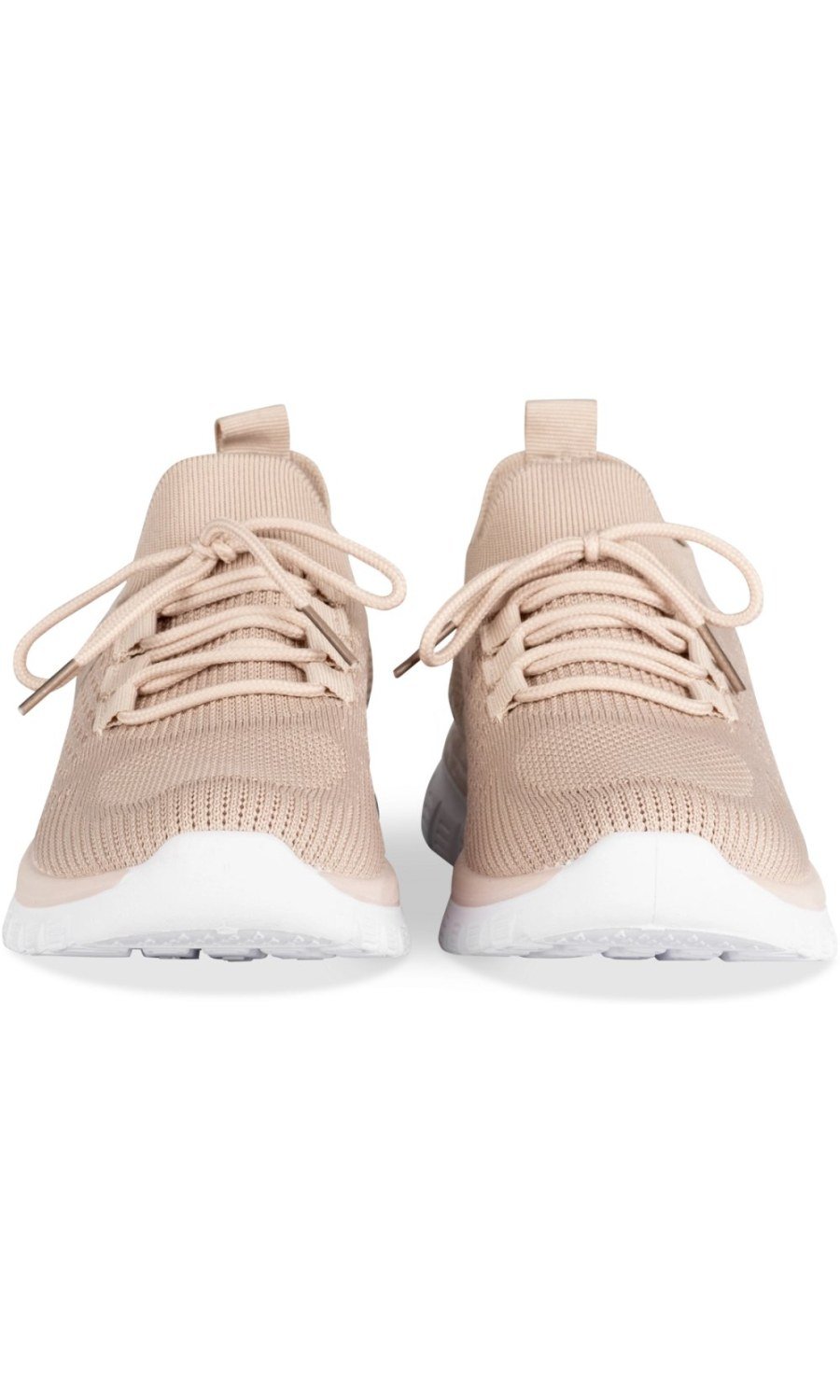Baskets b maille rose poudré