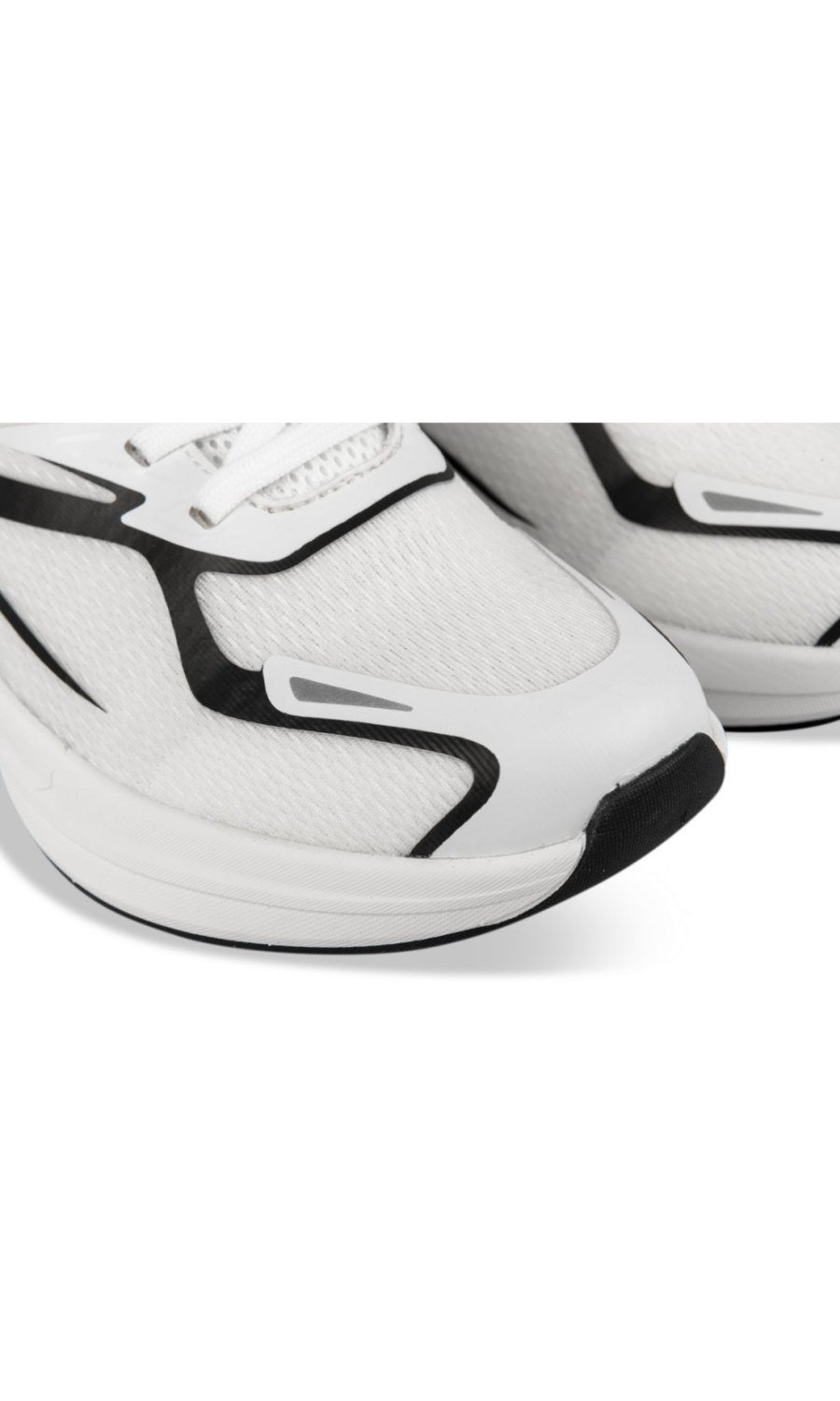 White and black chunky running trainers