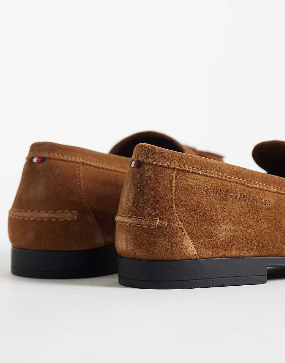 Mocassins à pampilles en daim souple - Marron gingembre