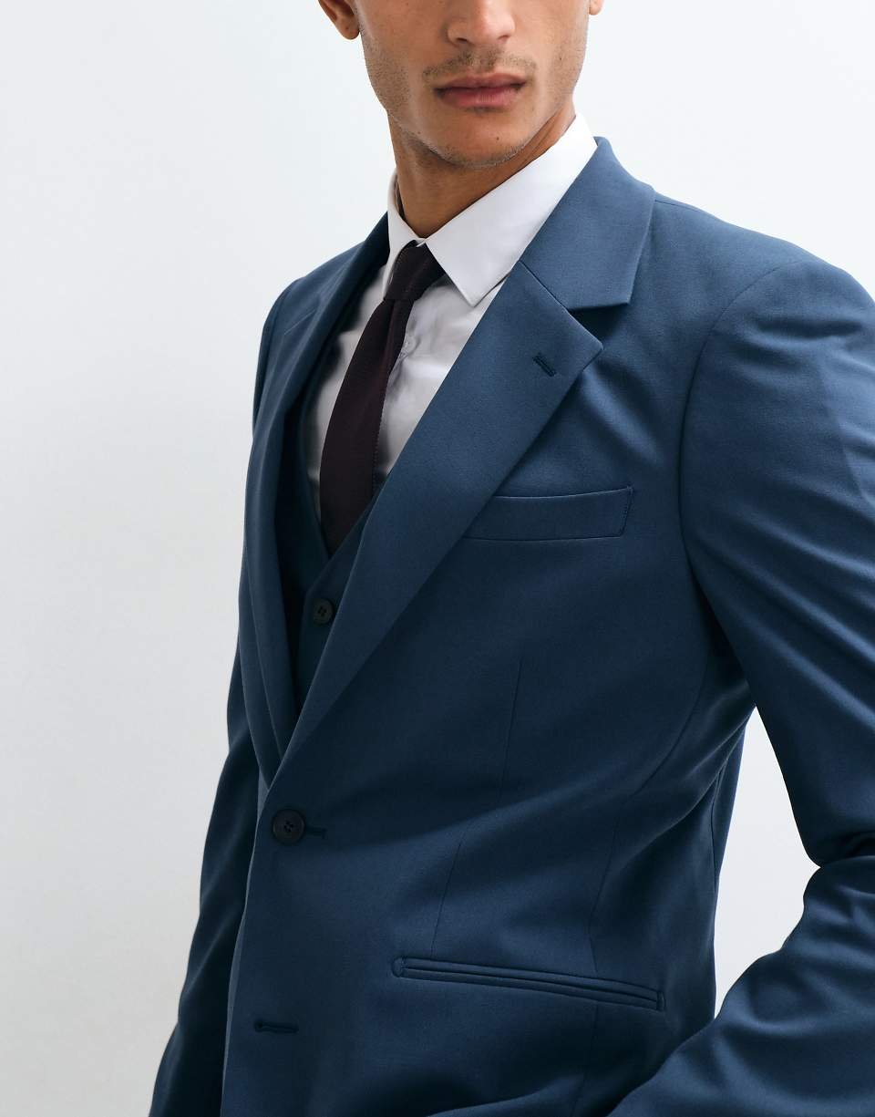 Veste de costume ajustée - Bleu marine