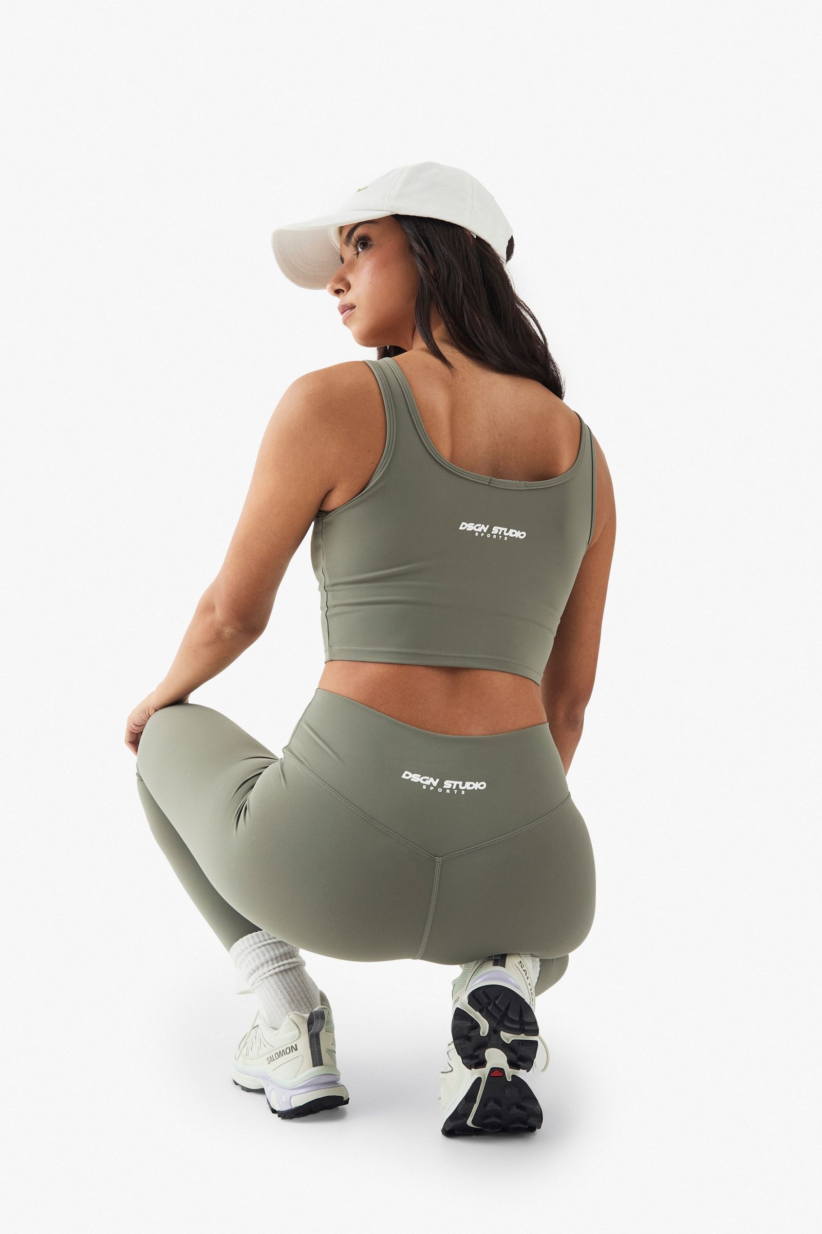Legging de sport sculptant taille haute - Kaki