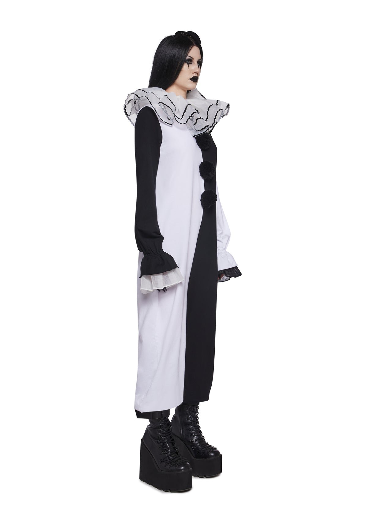 Colorful clown onesie costume