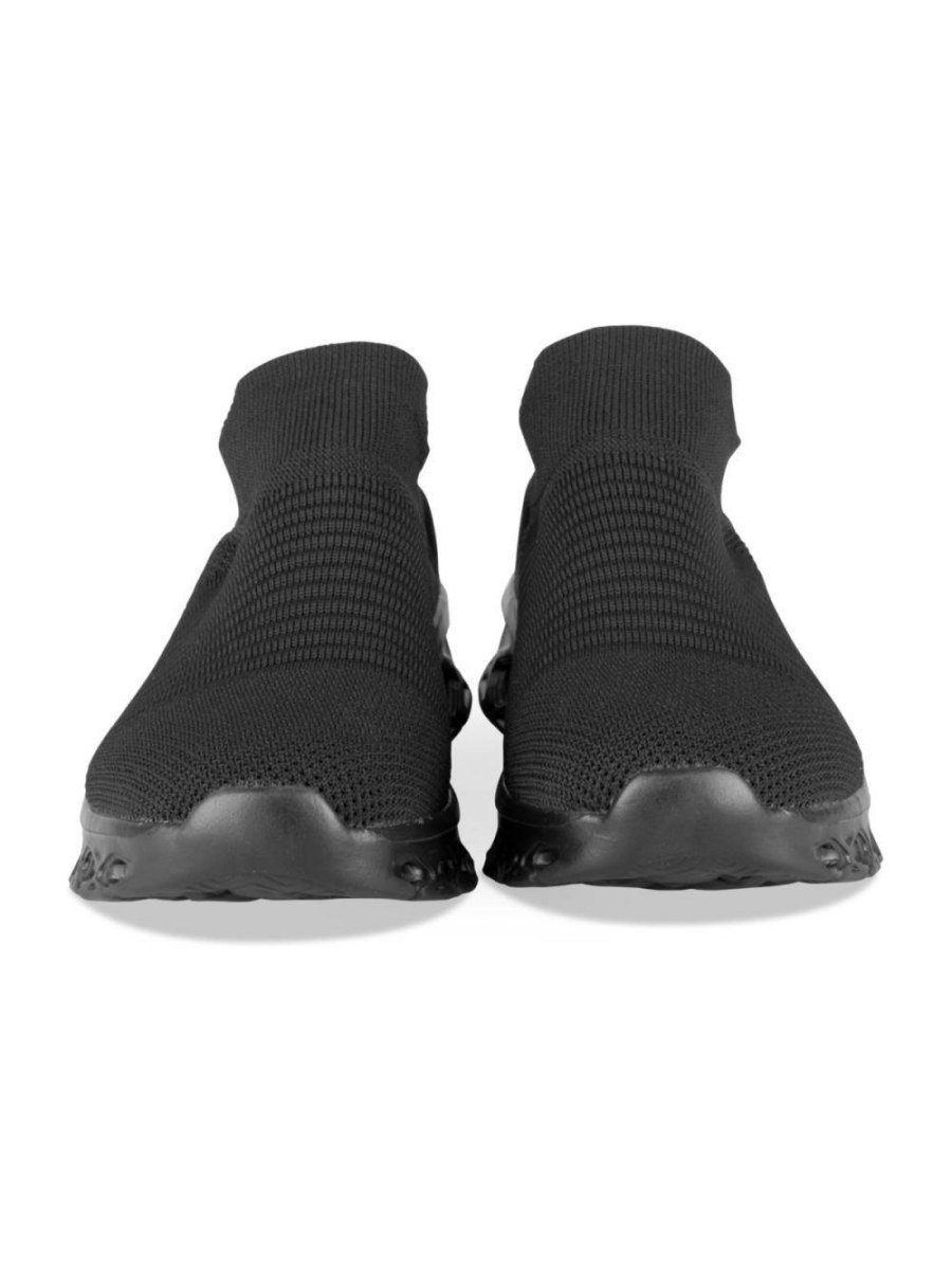 Baskets chaussettes semelle ajourée noires