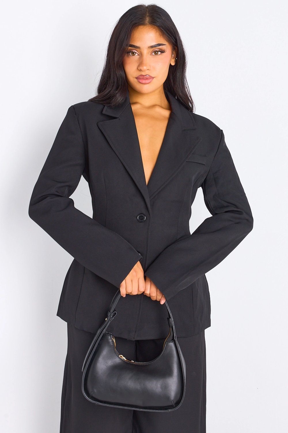 Tailleur blazer mzyer w pantalon droit k7el