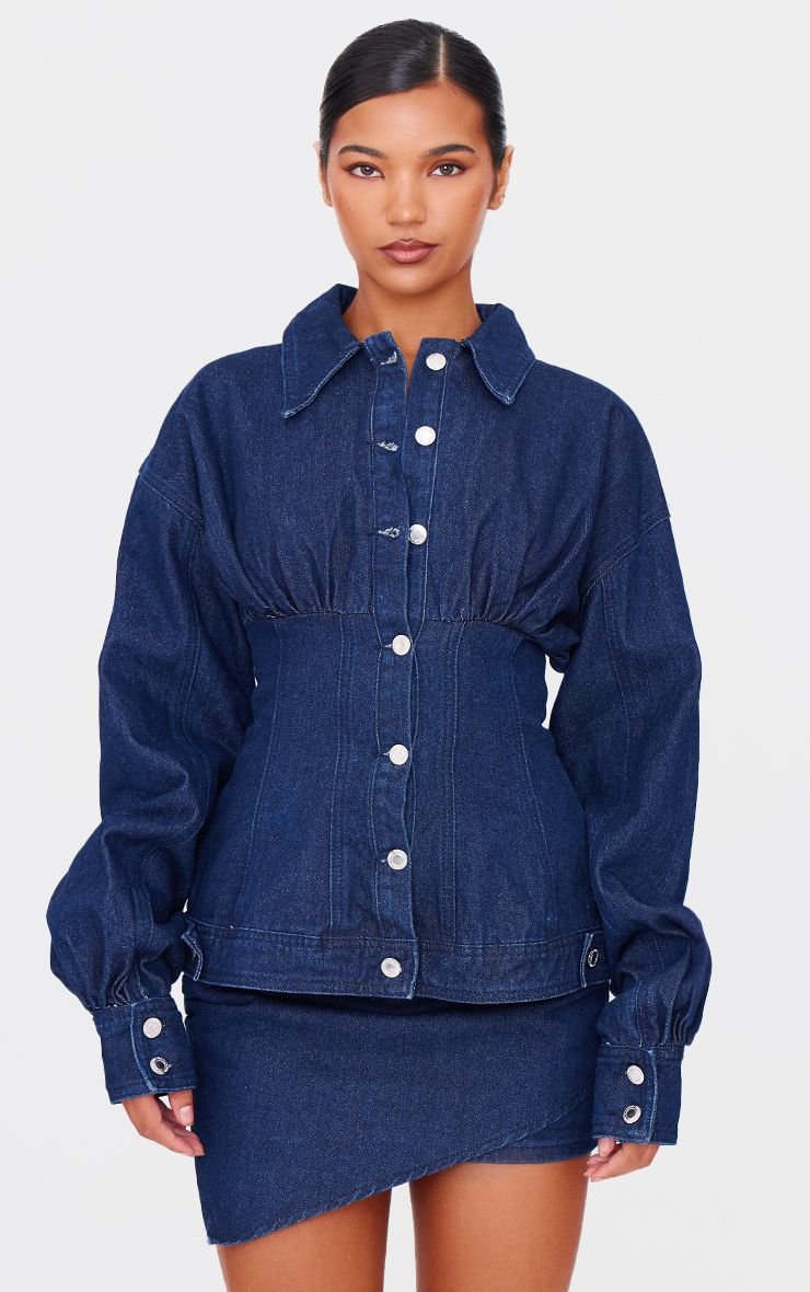 Jupe Mini En Jean À Panneaux Superposés Asymétriques