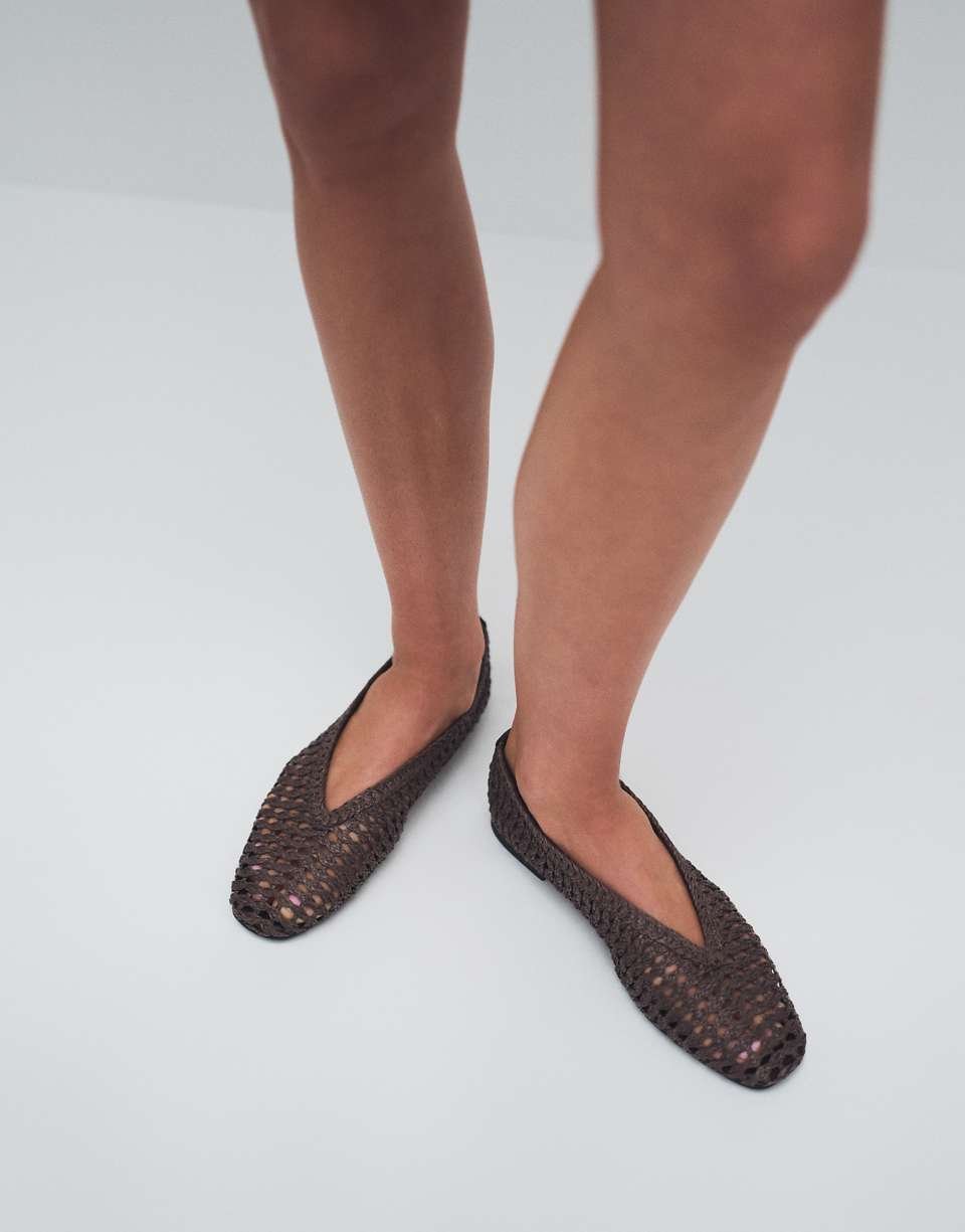 Lioness - Ballerines b tressage - lon chocolat