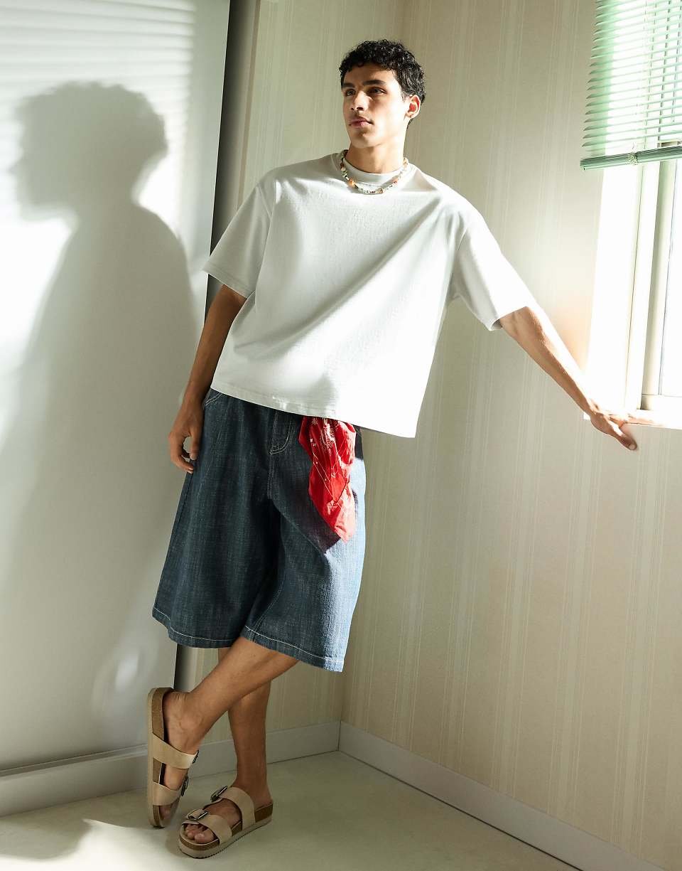 T-shirt ghlid oversize coupe carrée - Beige