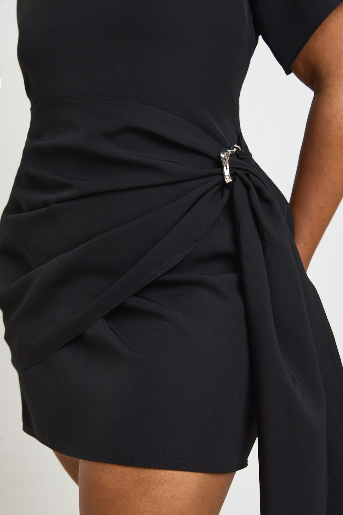 Robe courte à détail drapé - Grande taille