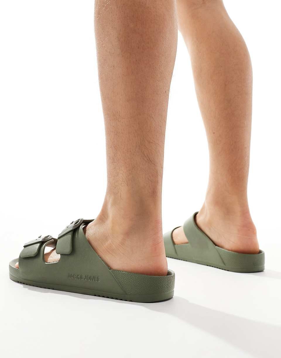 Moulded two-strap sandals - Khaki