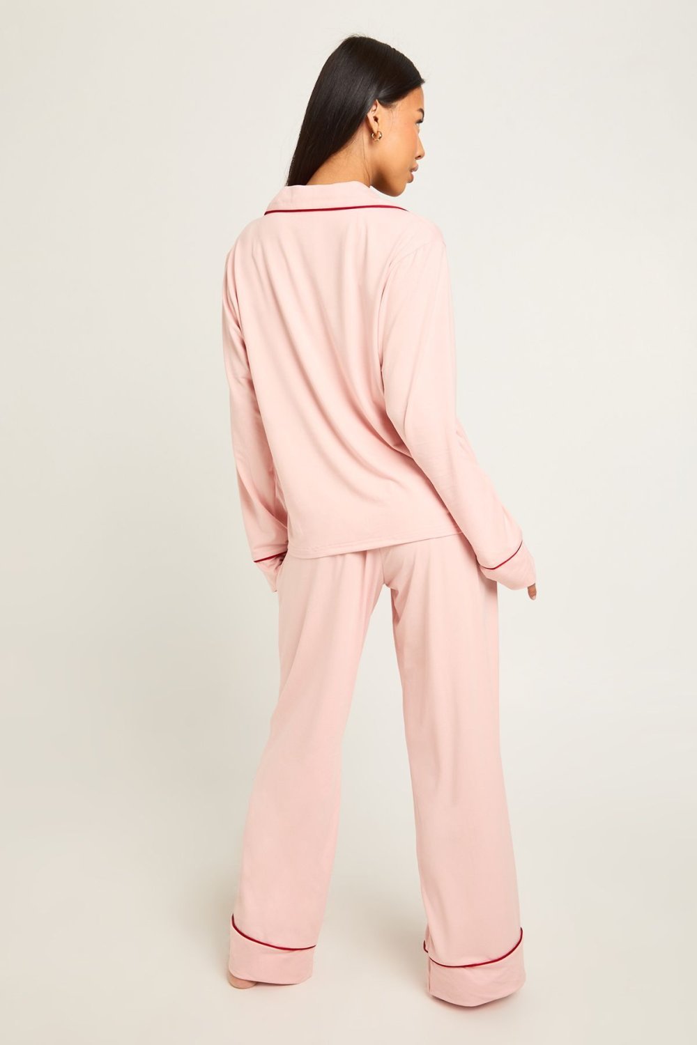 Pyjama chemise w sarwal b passepoil - Petite