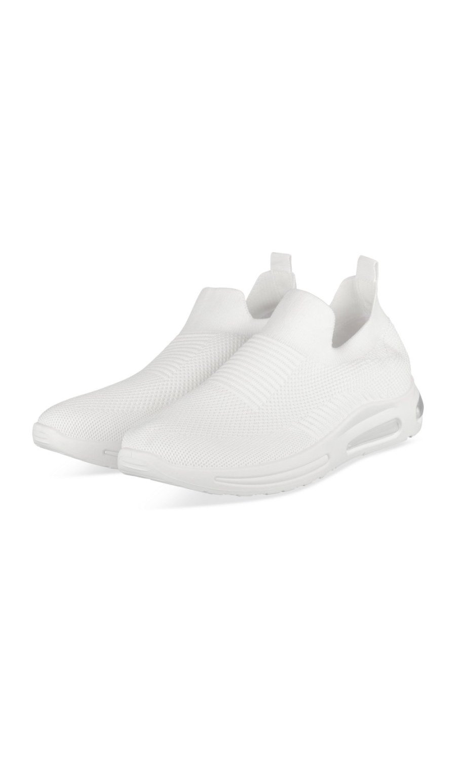 Baskets chaussettes semelle à bulle blanches