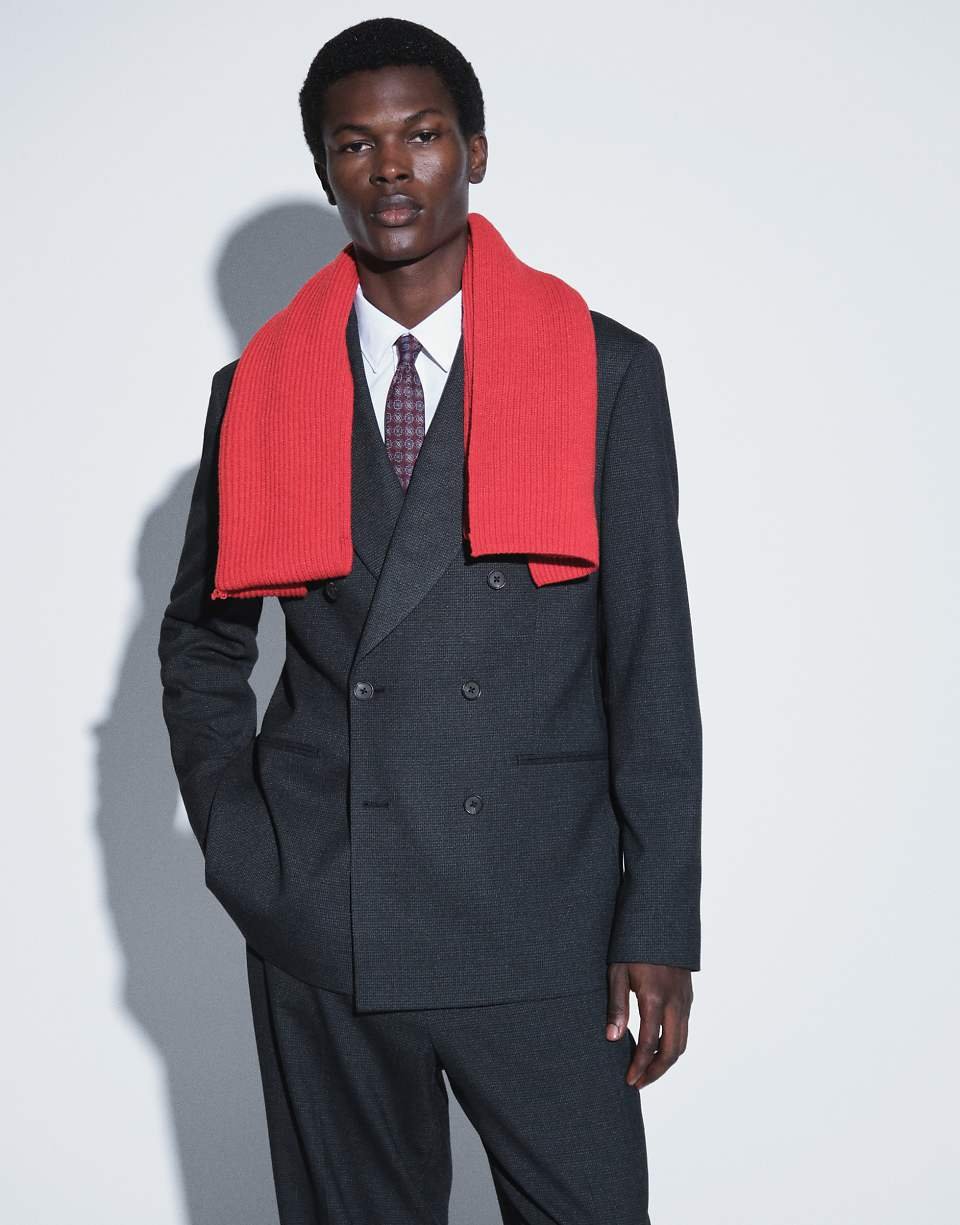 Veste dyal costume croisée b mroub3at sghar