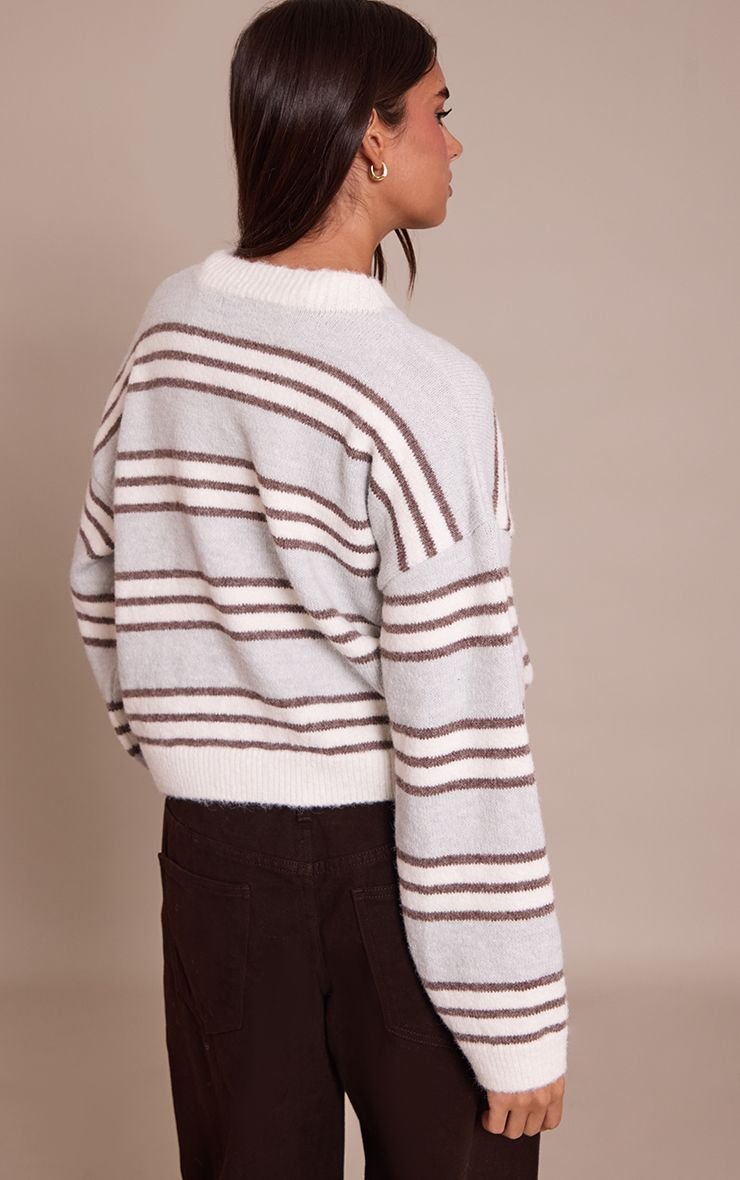 Cardigan mkhatet f mélange sof, crème
