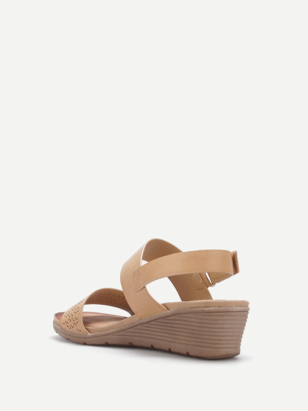 Sandala compensée b jouj brides beige