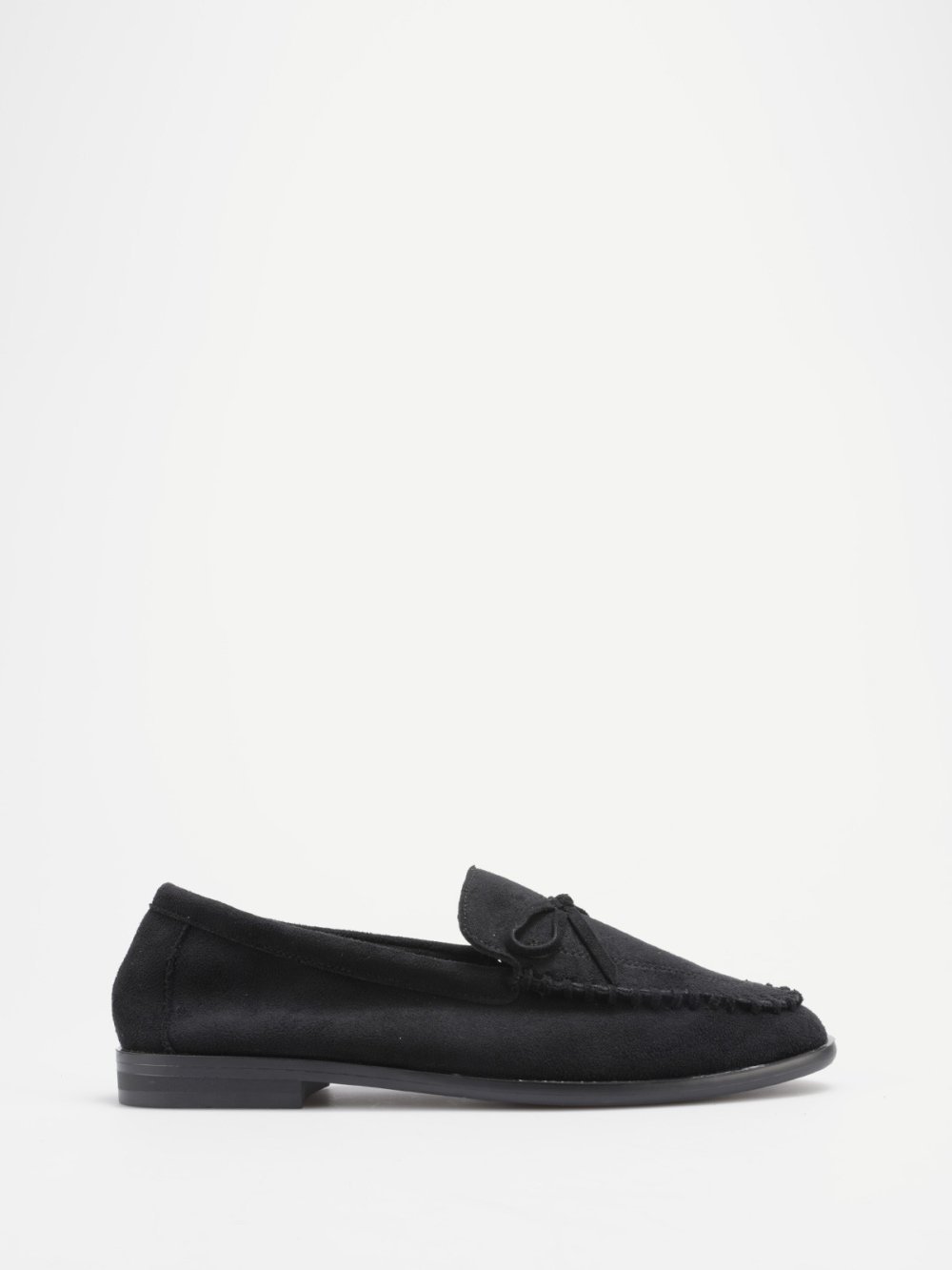 Mocassins en suédine à nœud noirs