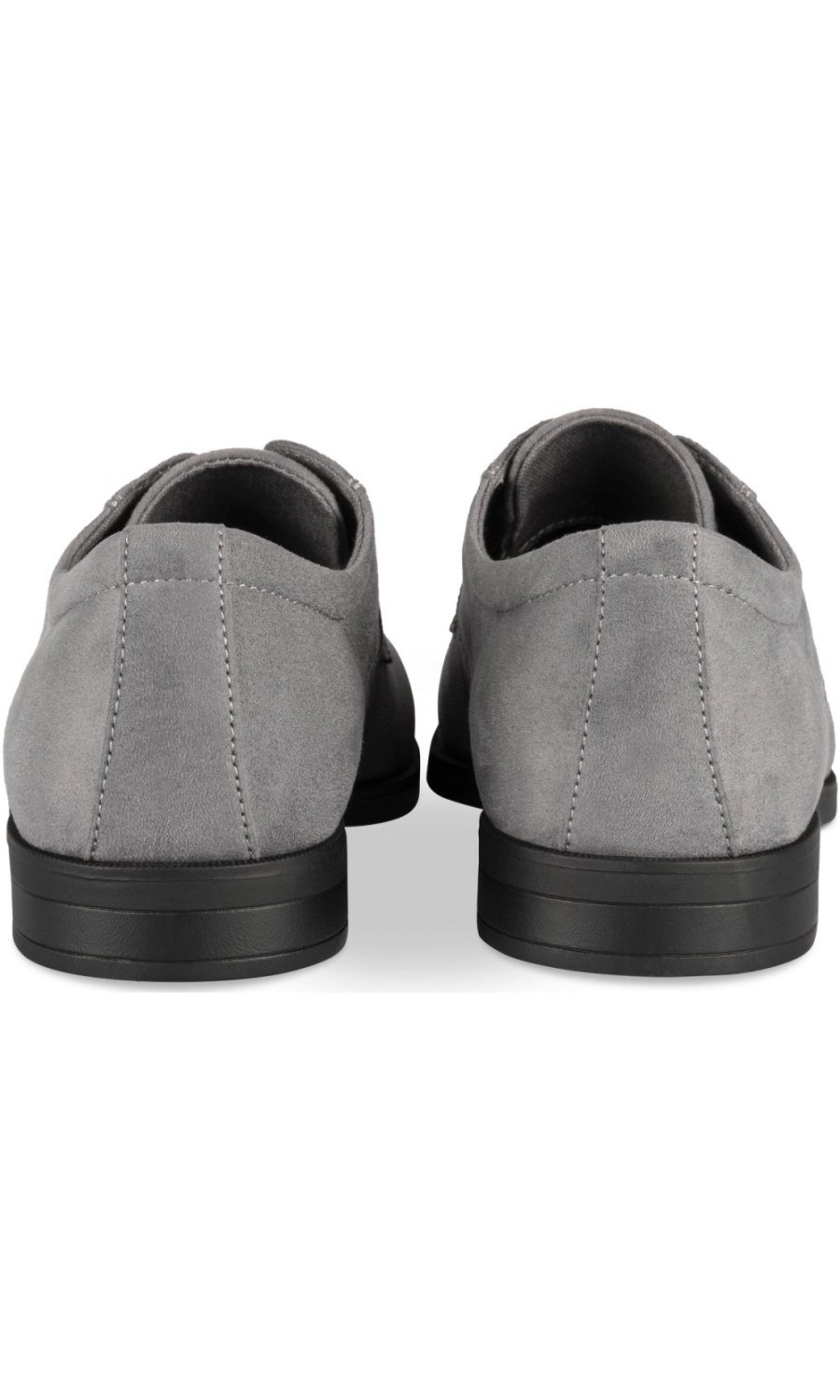 Derbies aspect suédine petit talon gris