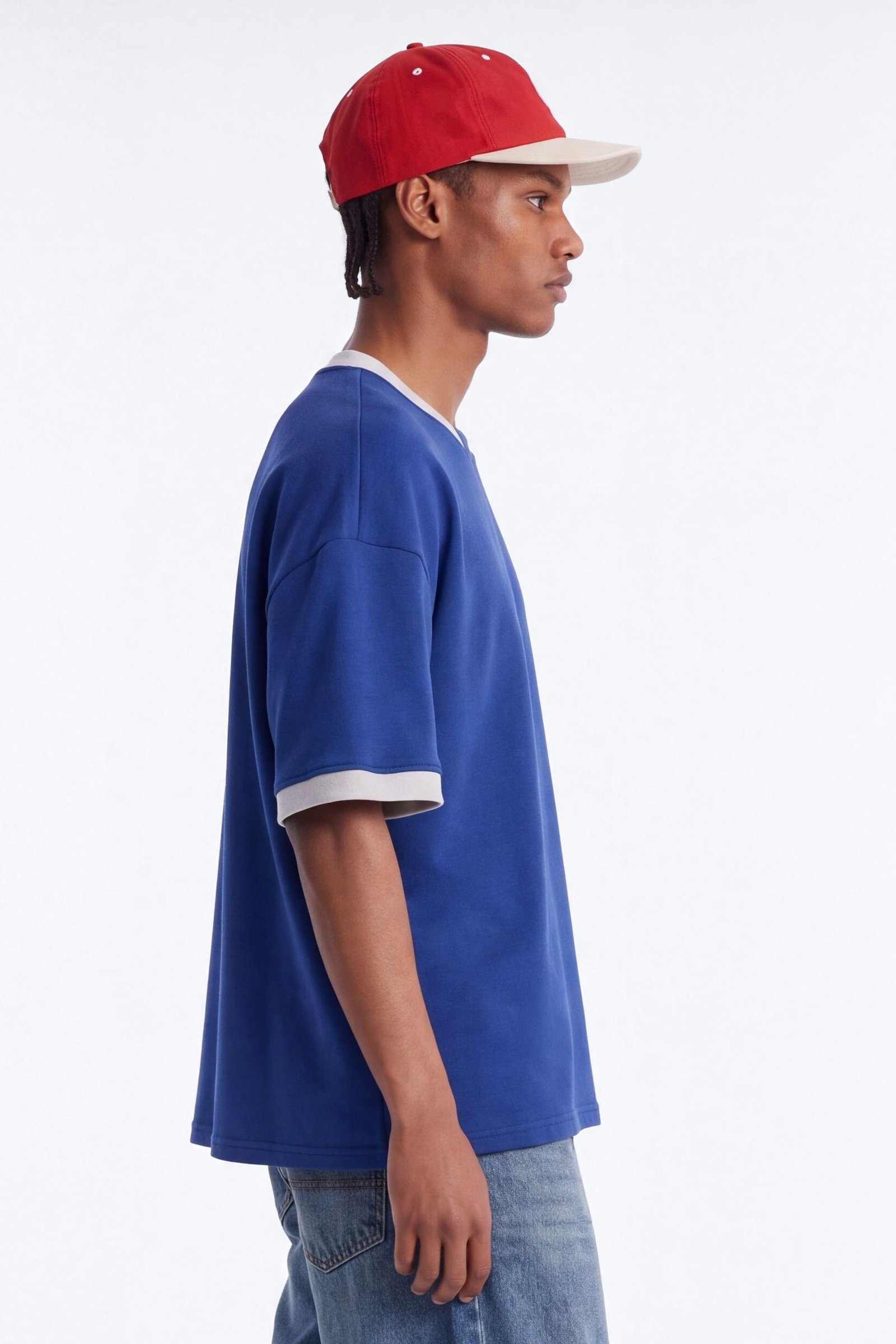 Oversized Fleece Ringer T-Shirt