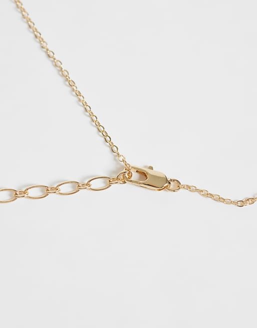 Collier chaîne fine avec pendentif rond doré