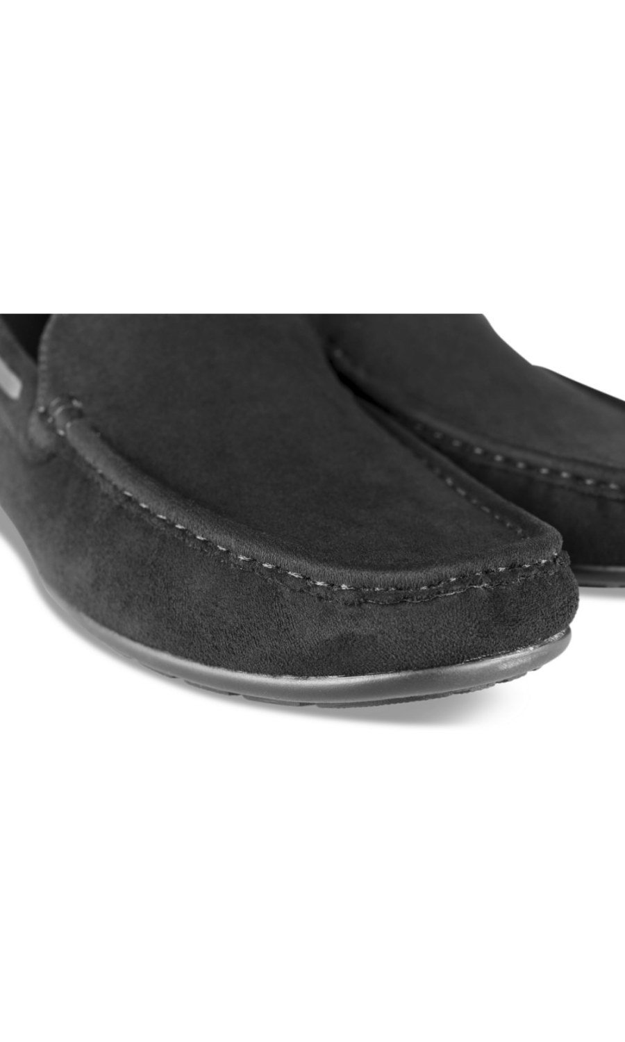Mocassins de conduite doublure rayée noirs
