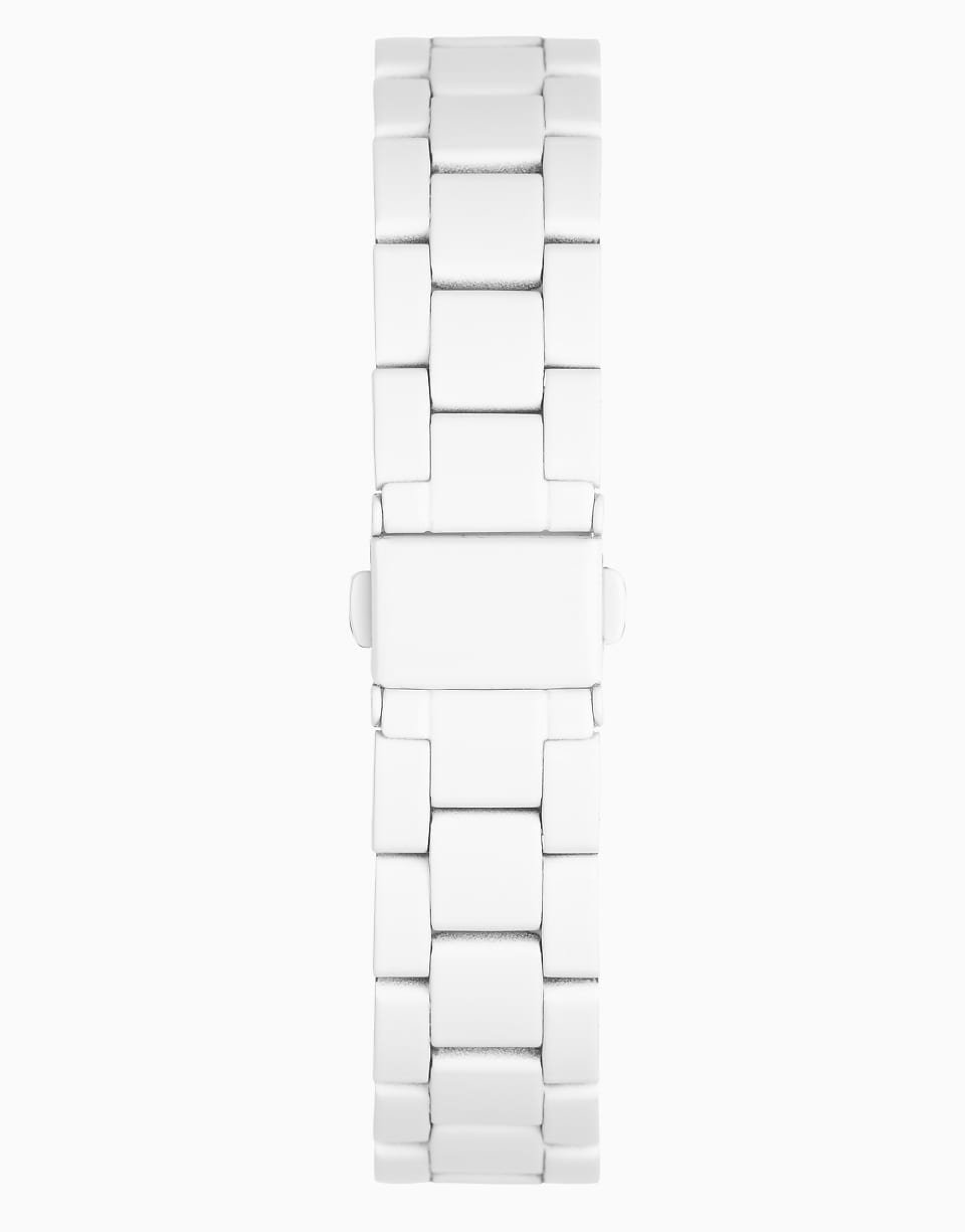 Margot women's classic 34mm watch with white dial and stainless steel bracelet in white