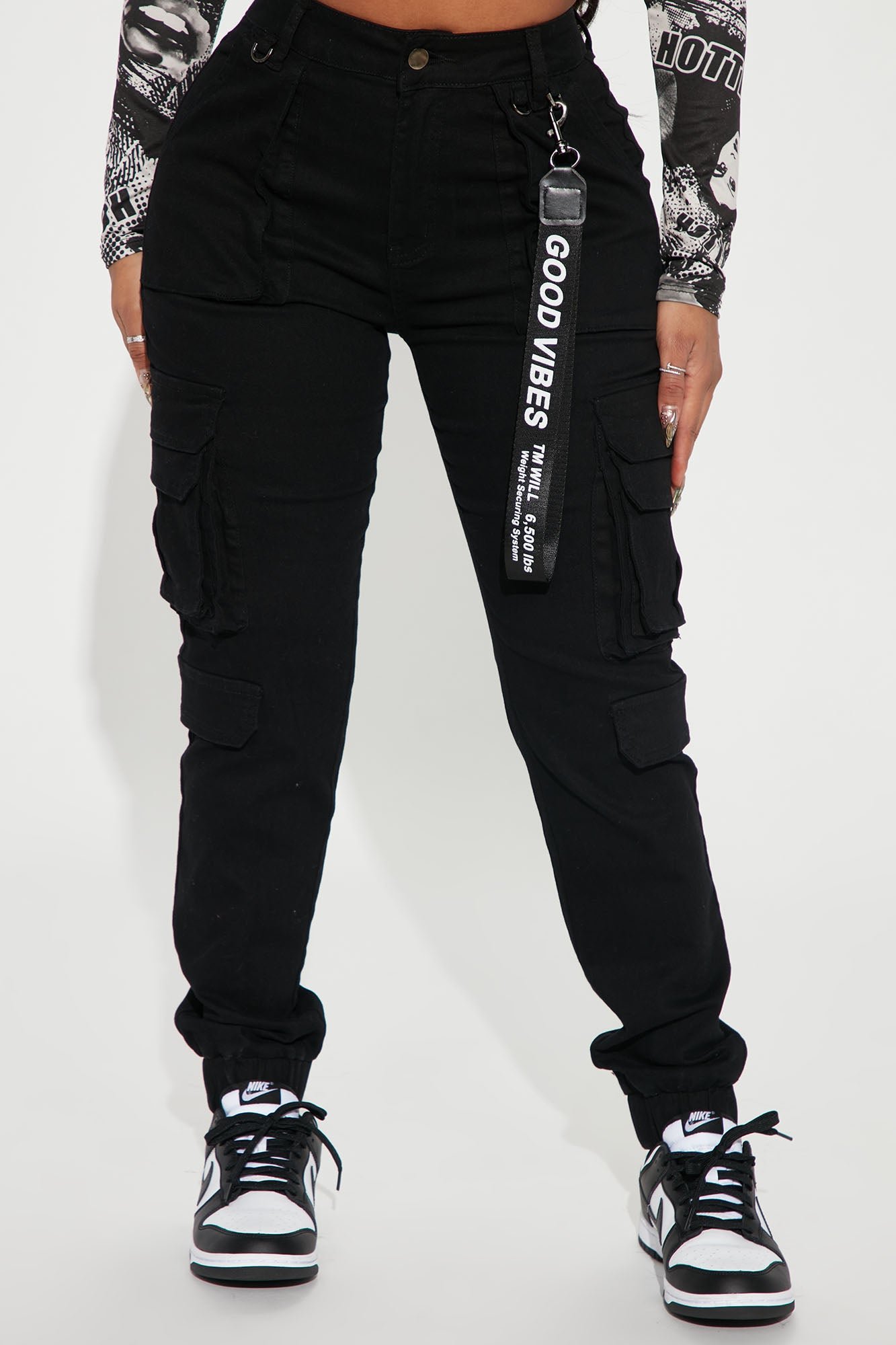 Pantalon de jogging cargo « Good Vibes »
