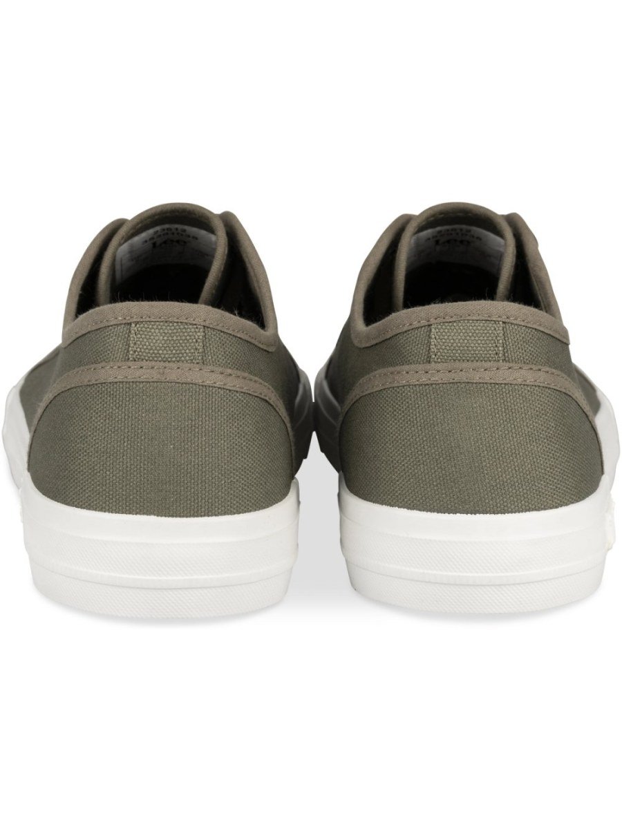 Khaki canvas plain sneakers