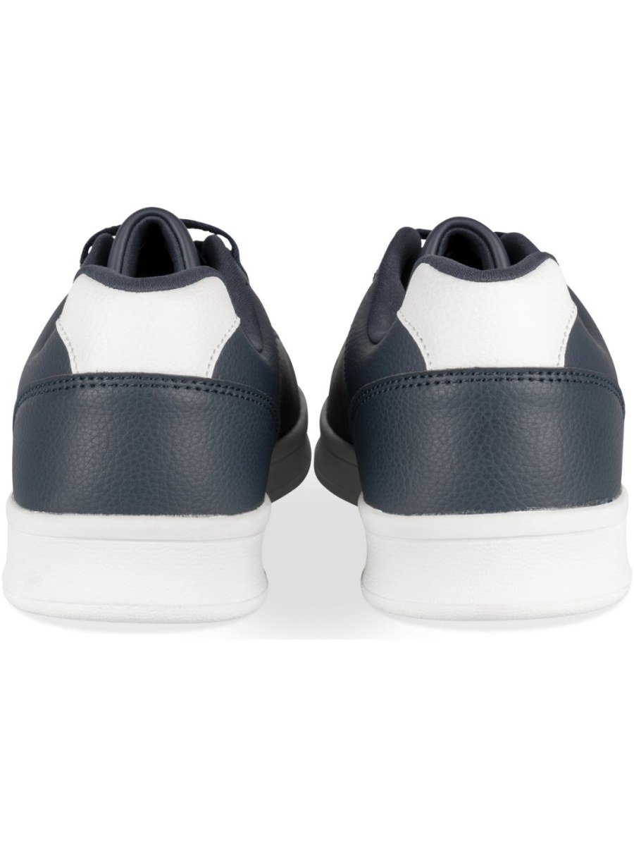 Baskets perforées talon blanc bleu marine