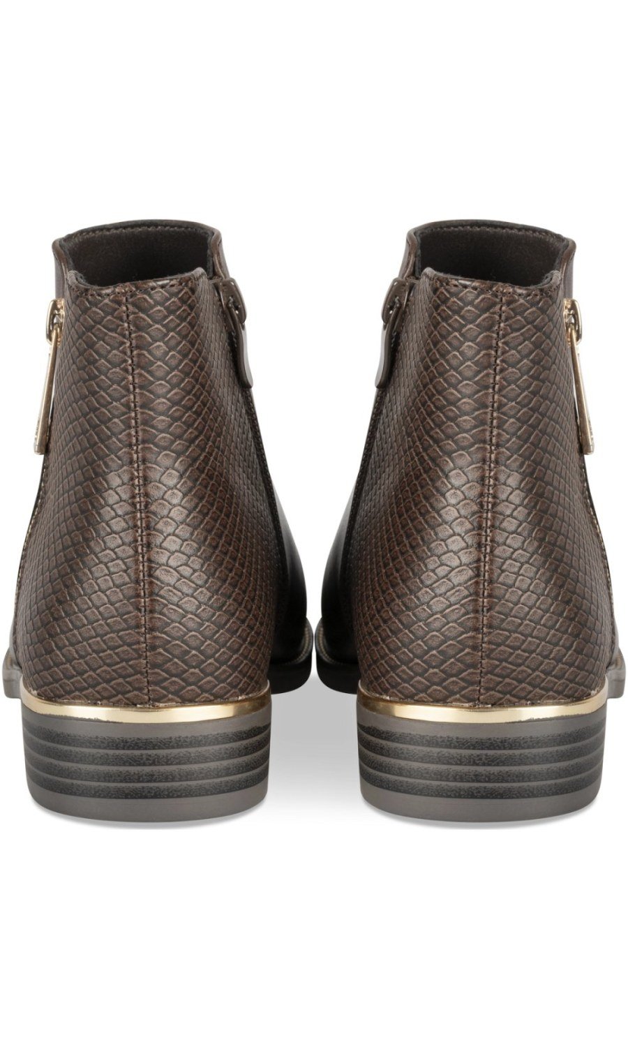 Bottines zip dehbi chkel 7nach 9ehwi