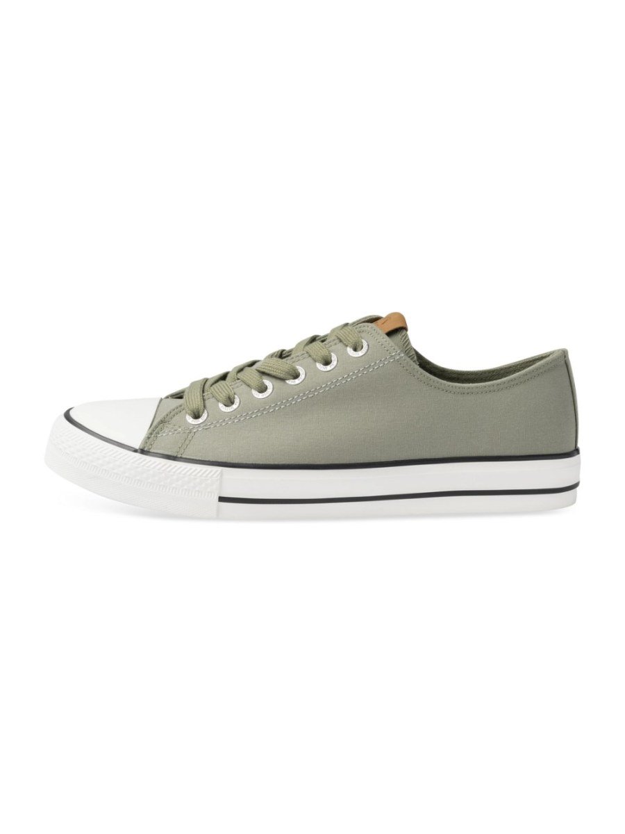 Baskets en toile bout renforcé vert sauge