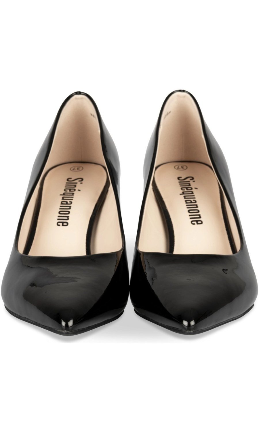 Escarpins vernis pointus noirs