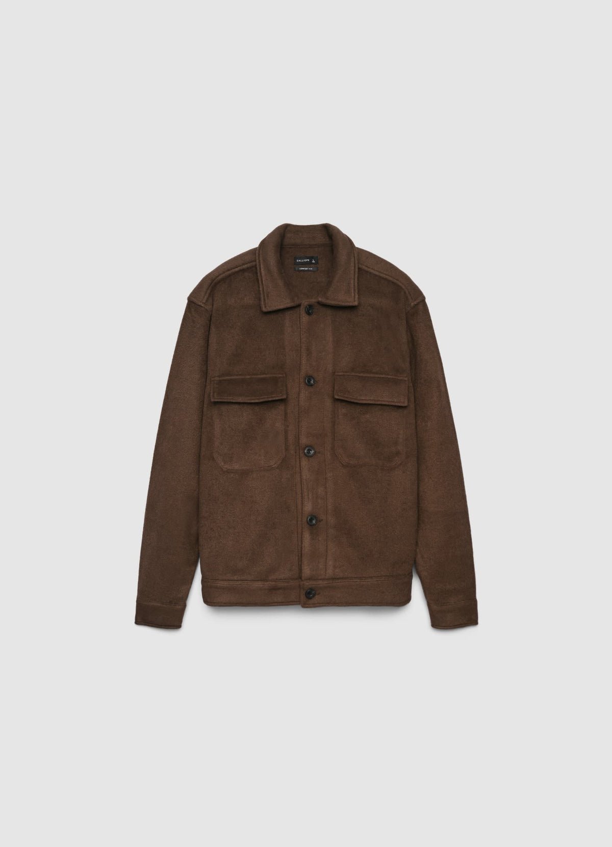 Heavy shacket with flap pockets