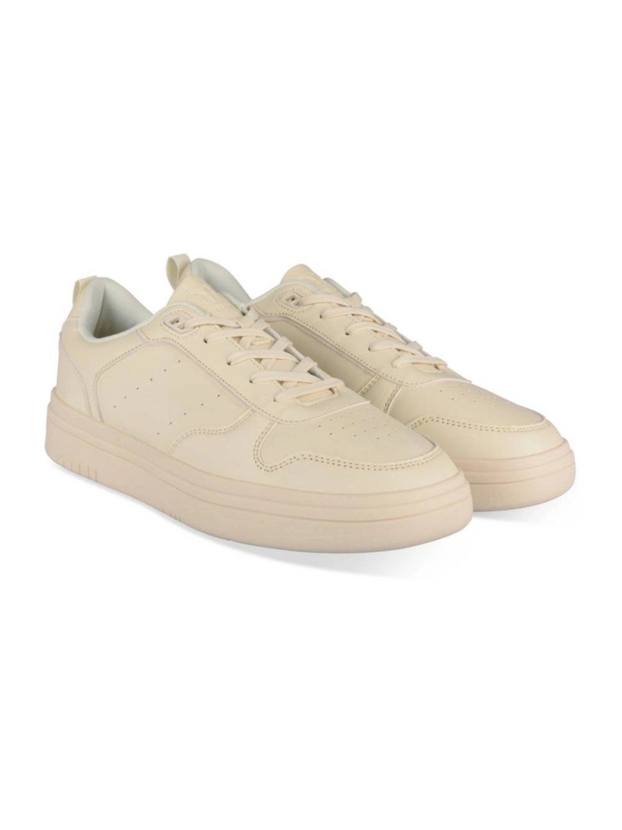 Beige plain sneakers with chunky sole