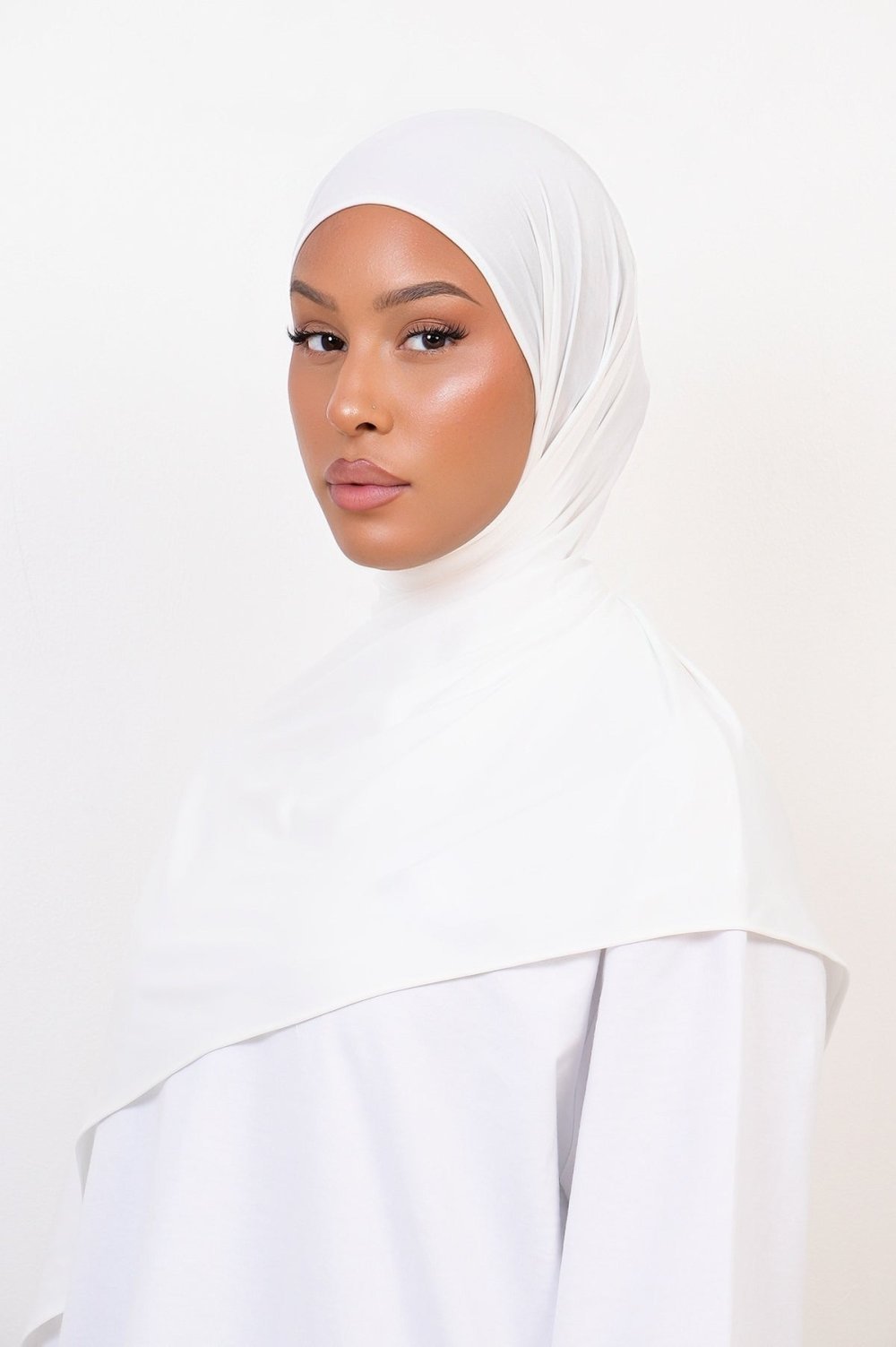 Liquid jersey hijab - Off-white