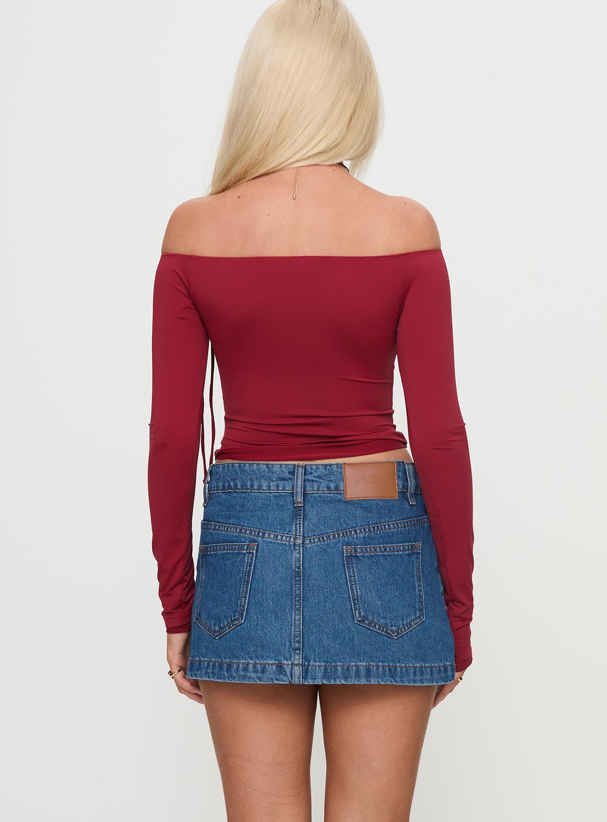 Mini-jupe jean taille basse