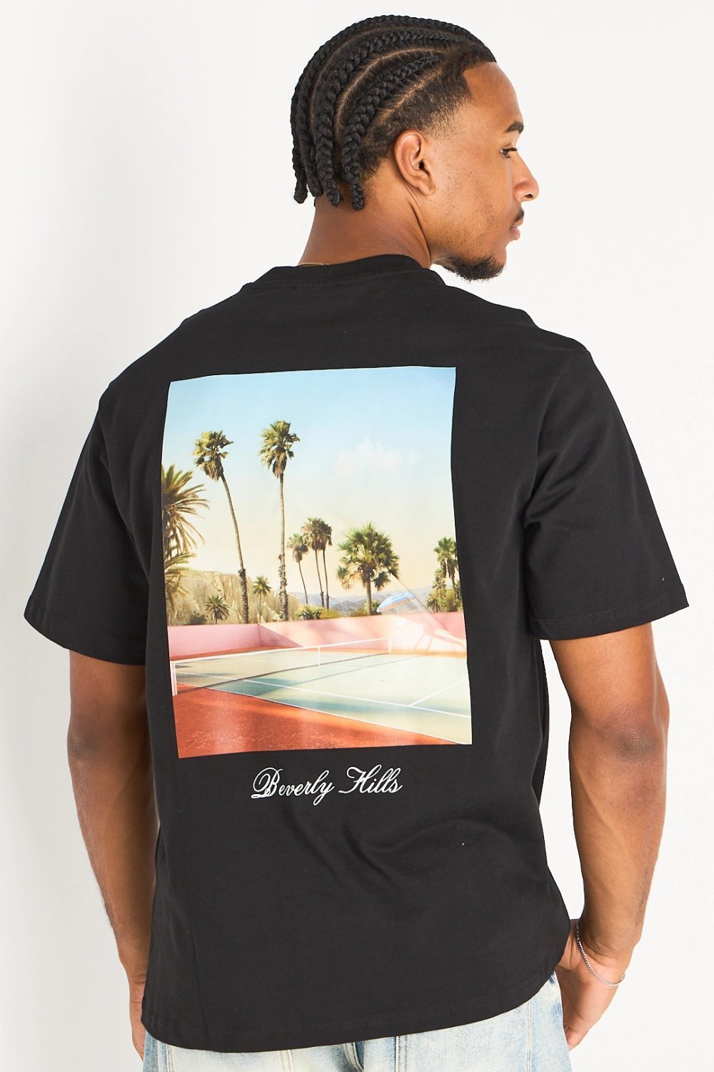 T-shirt large b imprimé tennis k7el