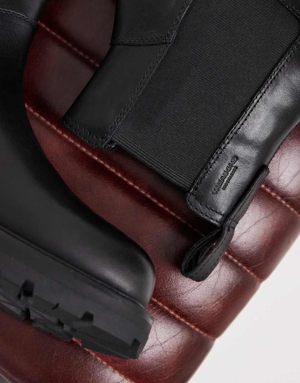 S Cameron bottines Chelsea chunky en cuir noires